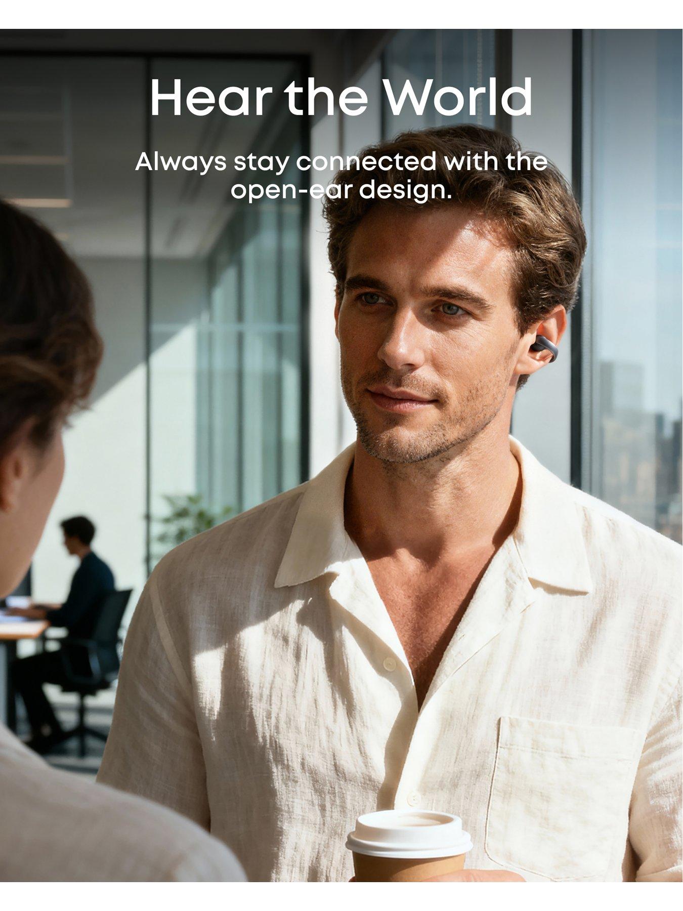 Image 4 of 8 of Soundcore AeroClip Wireless Open-Ear Clip-On Earbuds with Adaptive Comfort with Instant AI Translation