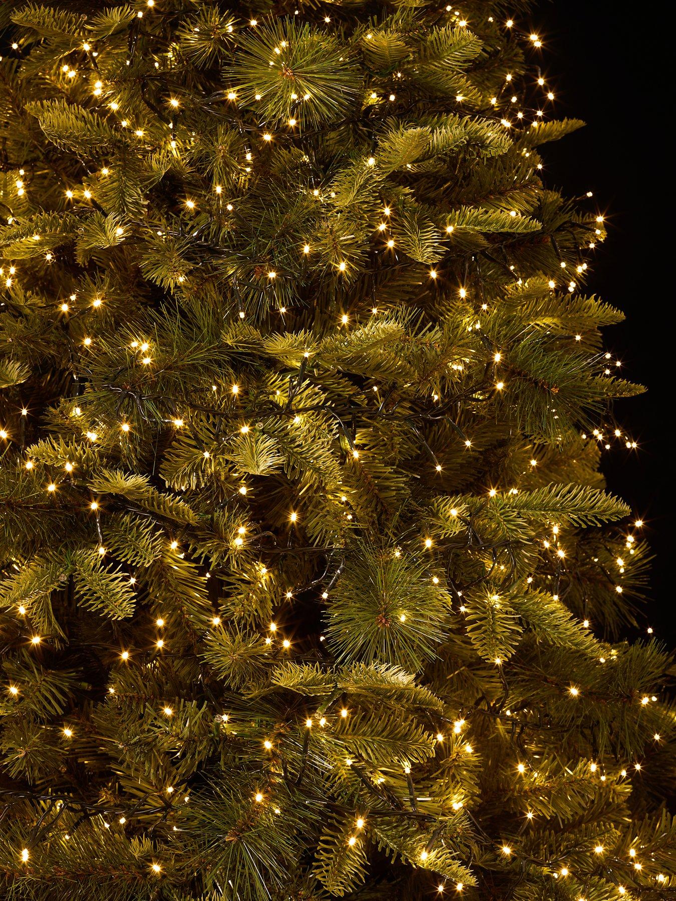 Festive Multi Function Indoor/Outdoor Christmas Cluster Lights - 2000 - Warm White