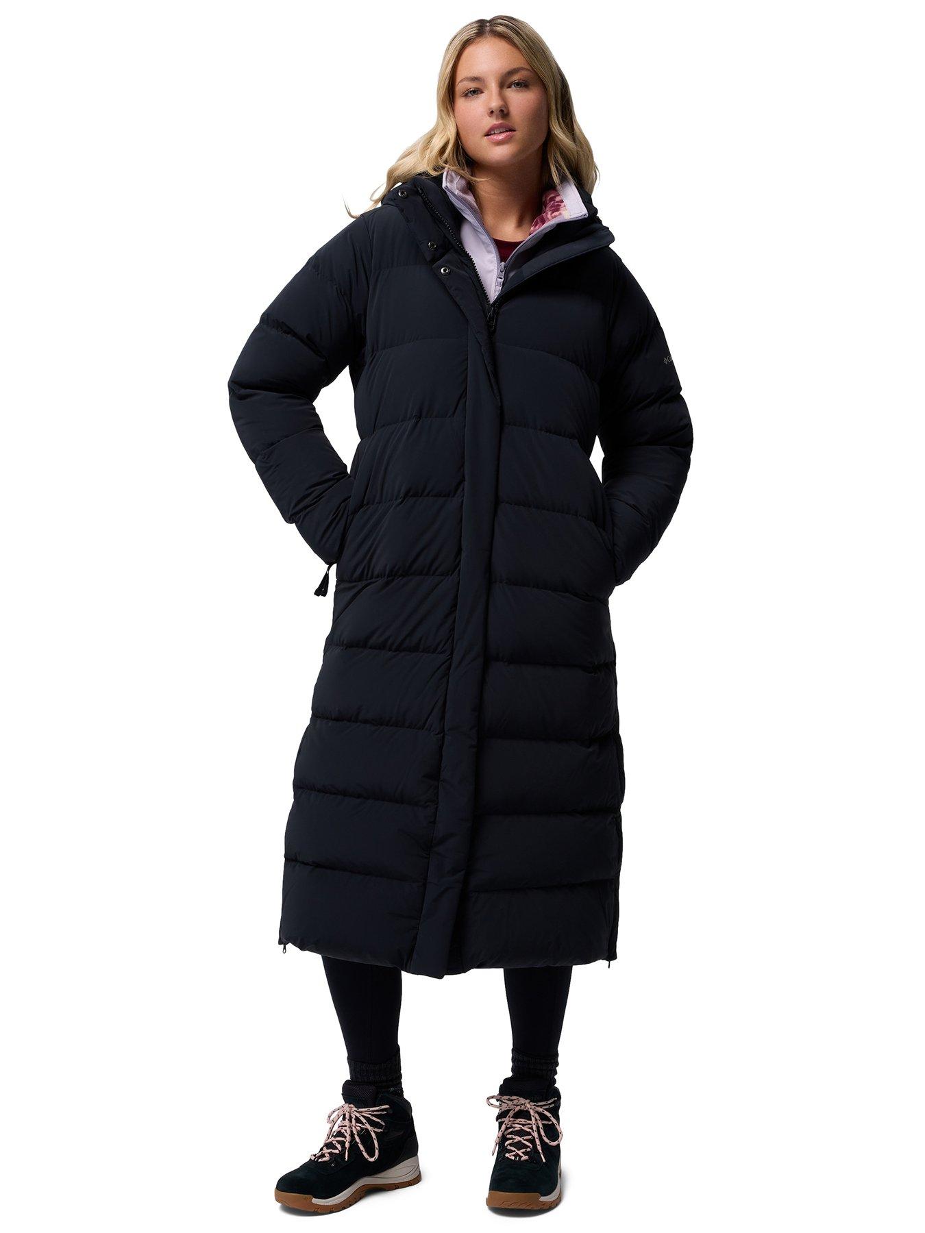 Image 1 of 6 of Columbia Women's Amaze Puff Long Hooded Jacket - Black