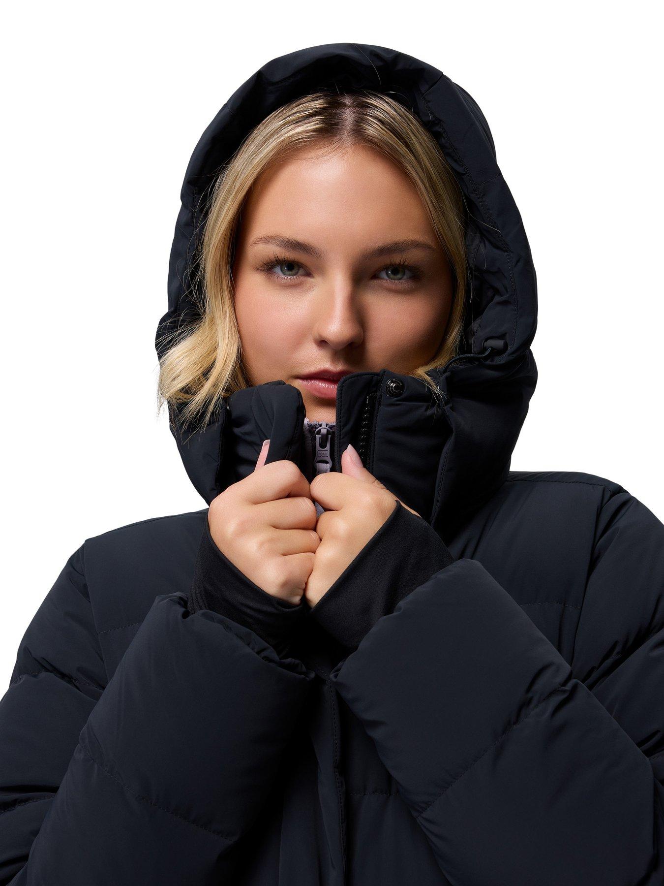 Image 6 of 6 of Columbia Women's Amaze Puff Long Hooded Jacket - Black