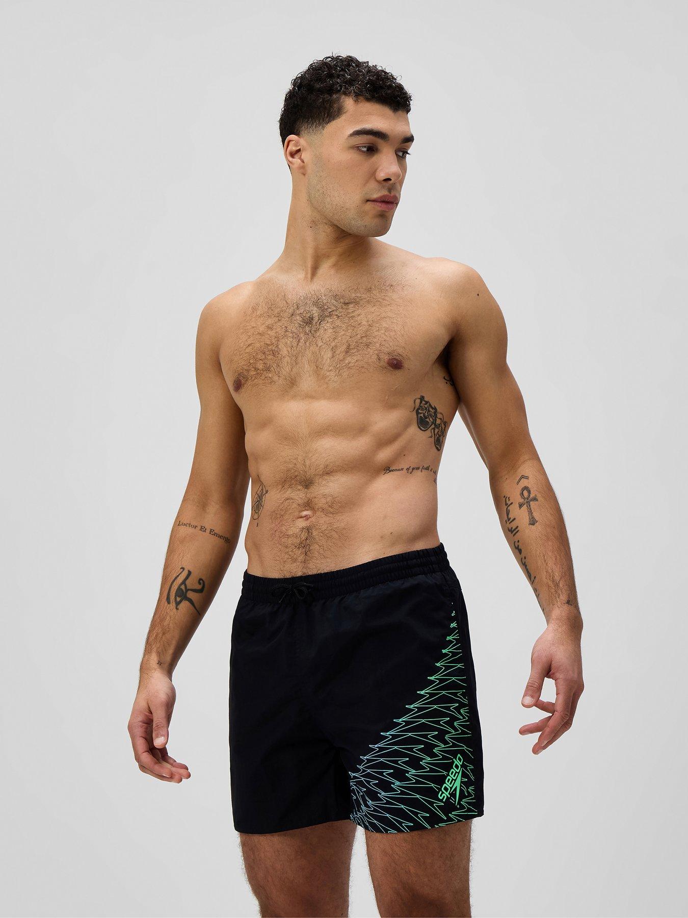 undefined Mens Medley Logo 16 Inch Watershort - Black/green