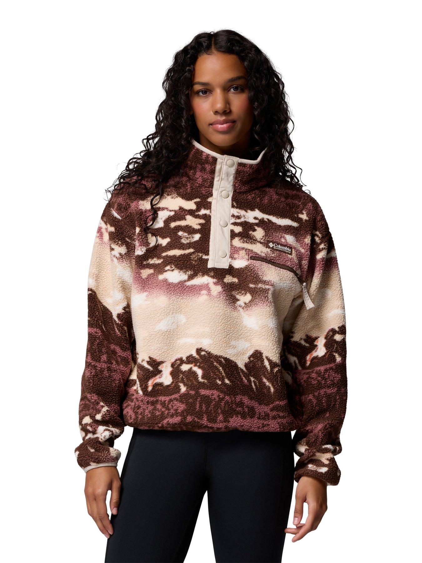 Columbia Women's Helvetia Ii Printed Cropped Half Snap Fleece - Blue