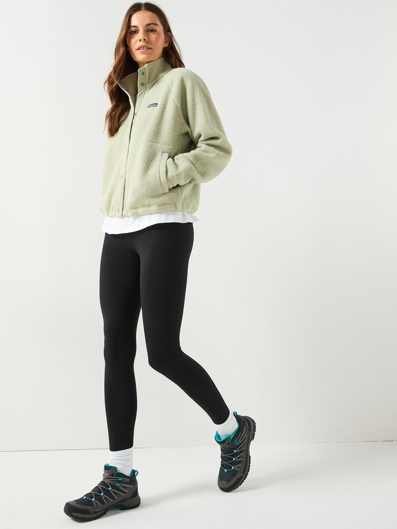 Image 3 of 6 of Columbia Womens Jasper Ridge Pebbled Full Snap Fleece - Green