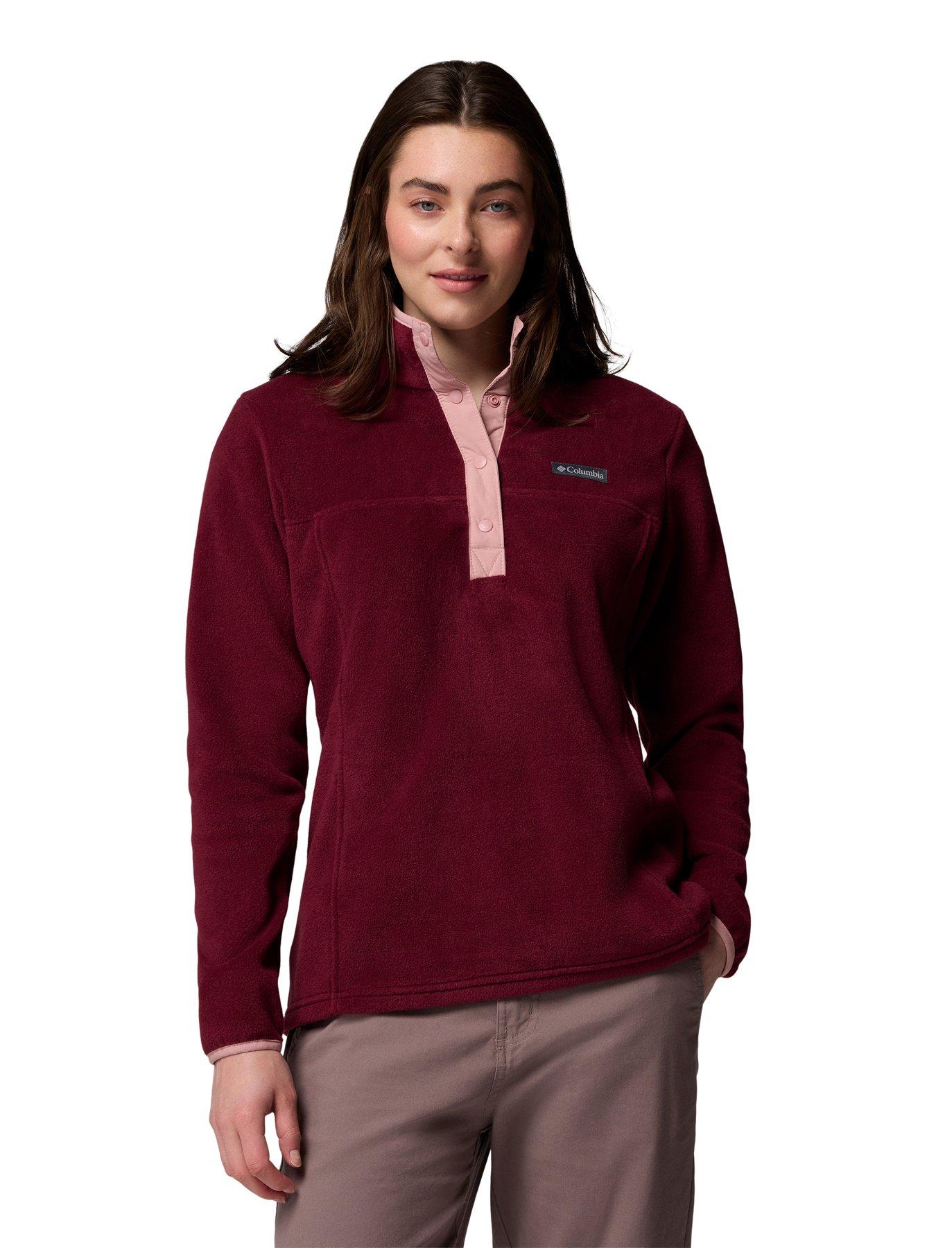Columbia Women's Benton Springs 1/2 Snap Fleece Pull Over Ii - Burgundy
