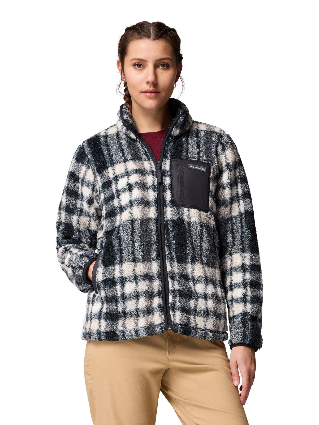 Columbia Womens West Bend Print Full Zip Ii Fleece- Black