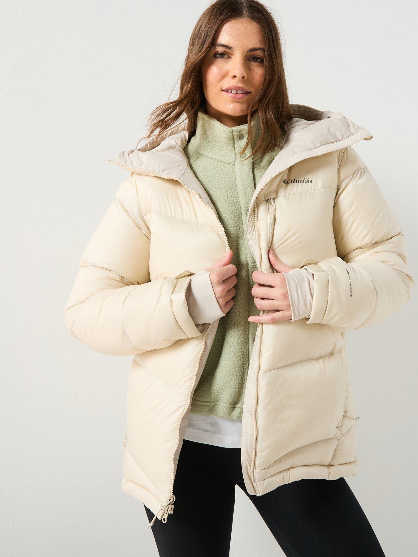 Columbia: Women's Cloudview Down Hooded Jacket - Beige