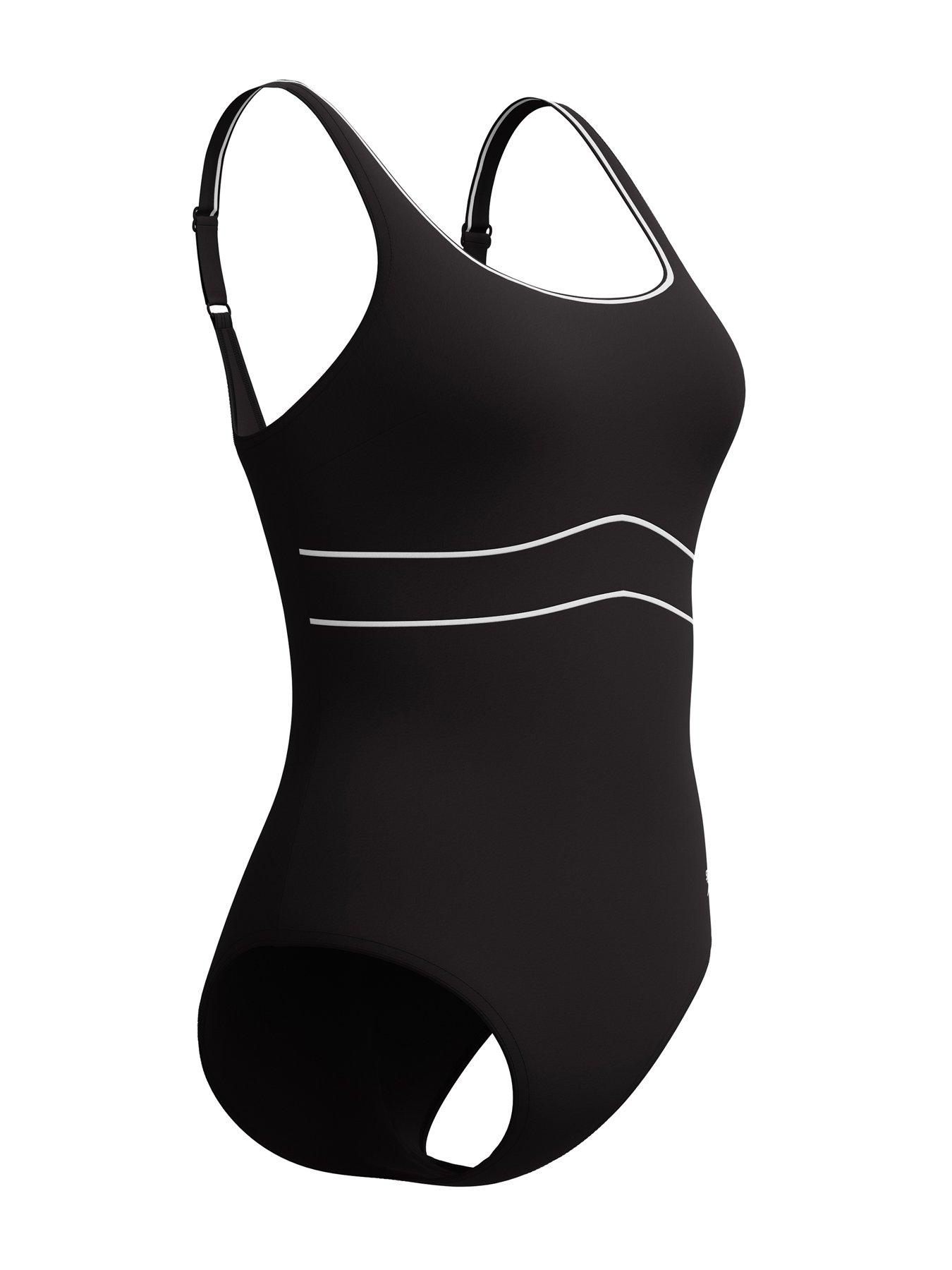 Image 3 of 5 of Speedo Womens Shaping Contour Eclipse Swimsuit - Grey