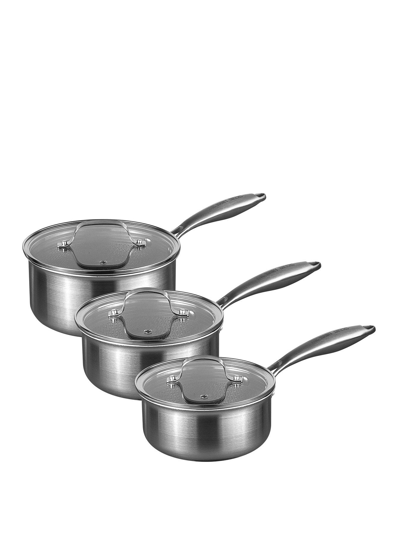 HAIRY BIKERS WORLD Hex Guard Set Of 3 Saucepans