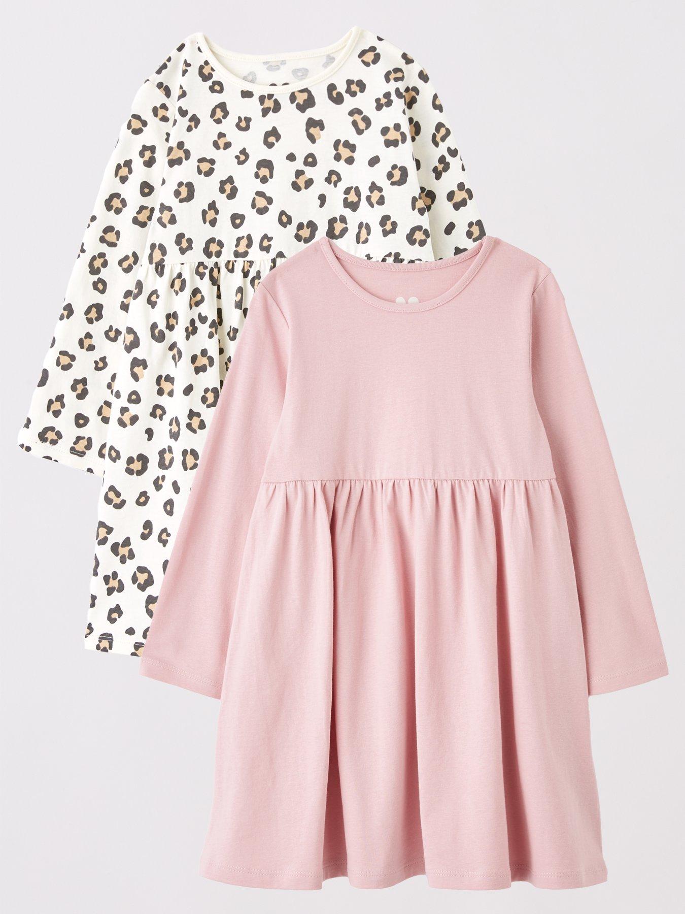 The Very Collection Girls 2 Pack Jersey Dresses - Multi