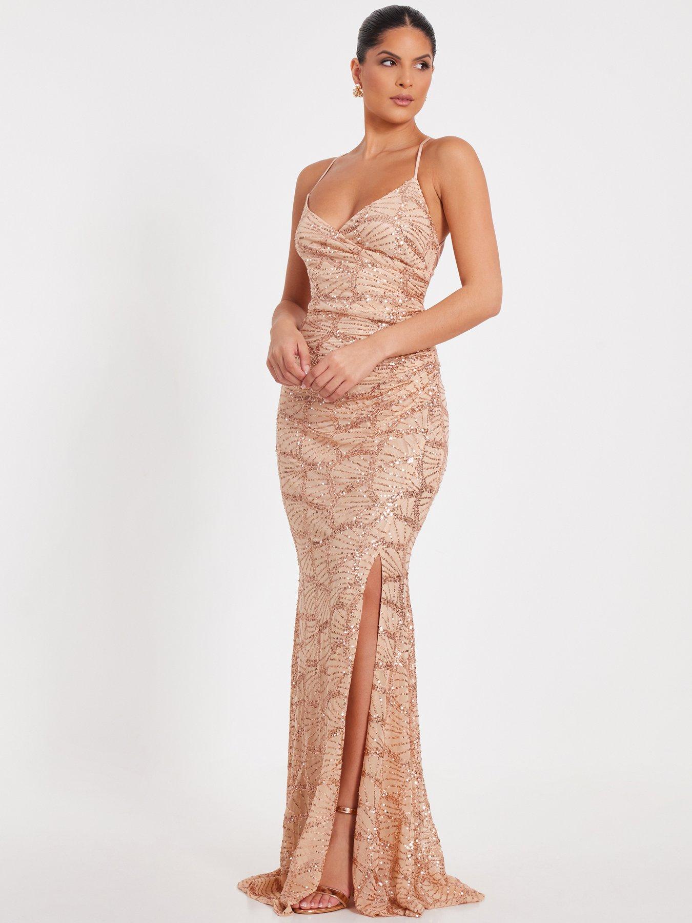 slim fit dress slacks Dreamyannie Women Prom Dress Stunning Gold Mermaid Evening Dress with  Sweetheart Neckline and Rhinestone Ruffle – Dreamyannie UK main image 1
