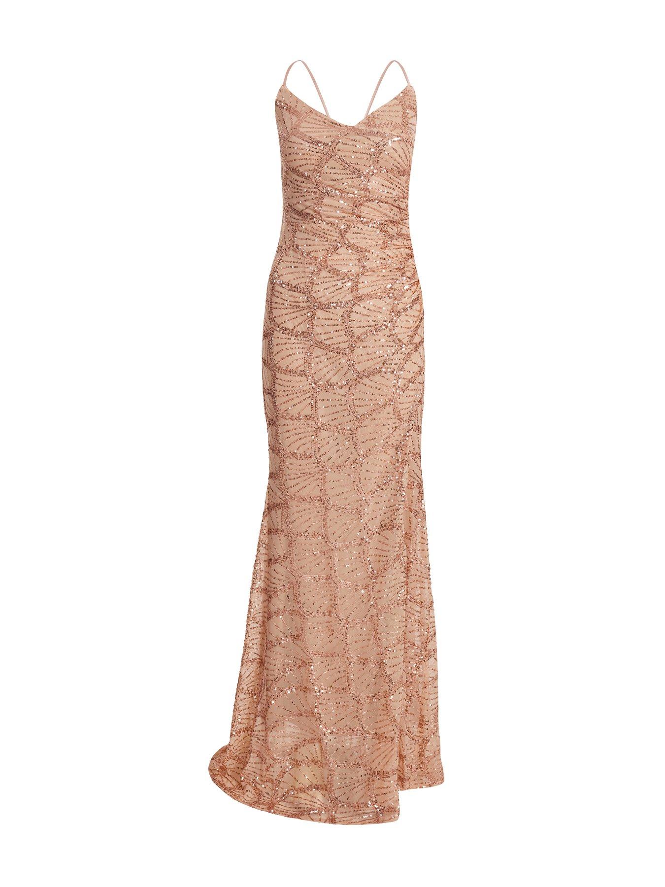 river island gold sequin maxi dress Kleo One Shoulder Maxi Dress - Golden Ochre