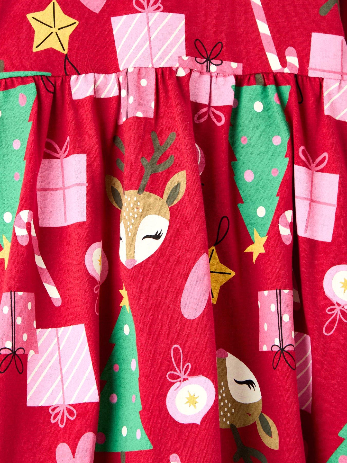 The Very Collection Girls Jersey Christmas Dress - Red | Very