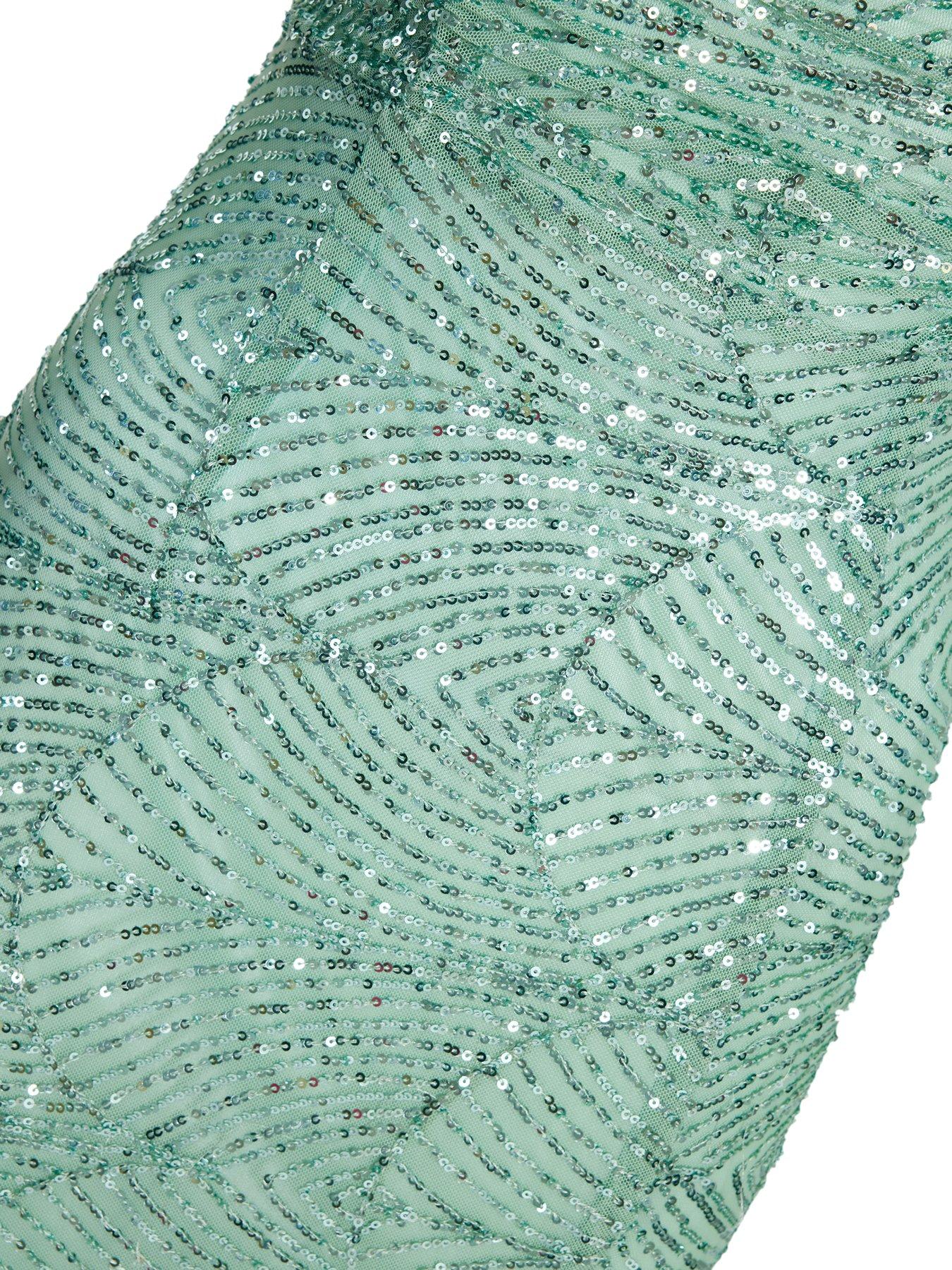 slim fit dress slacks Green Sequin Dress: Women's Christmas Outfits main image 0