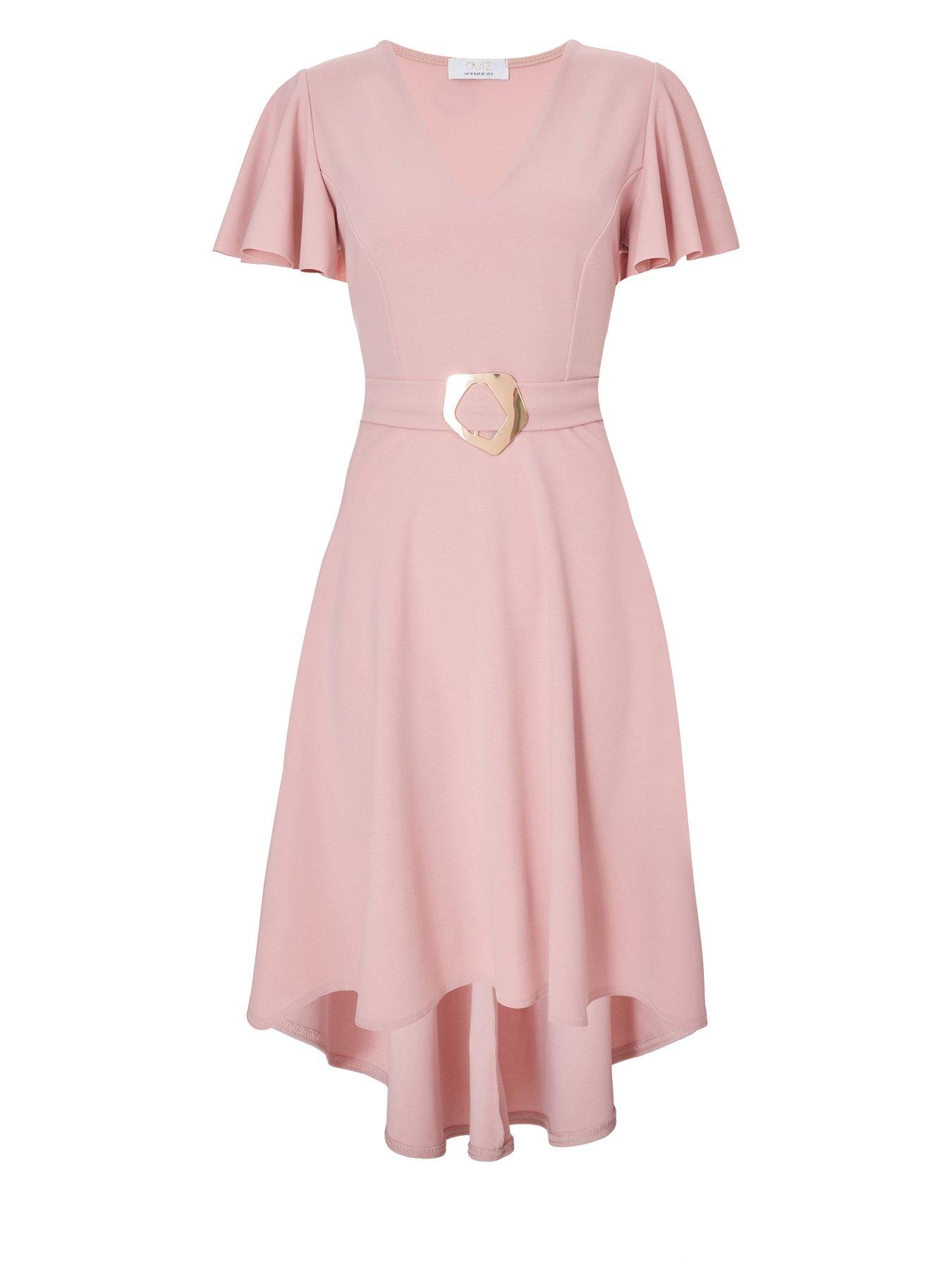 Quiz Blush Dip Hem Dress | Very