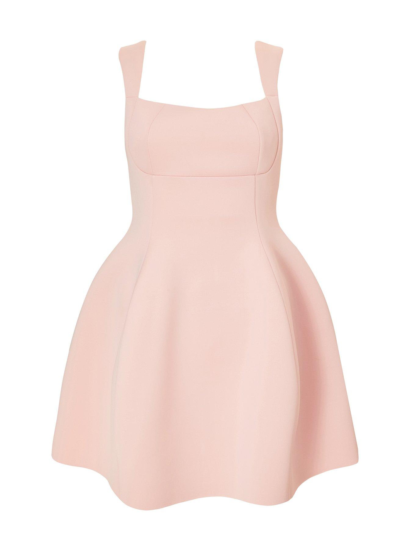 Quiz Blush Bow Skater Dress