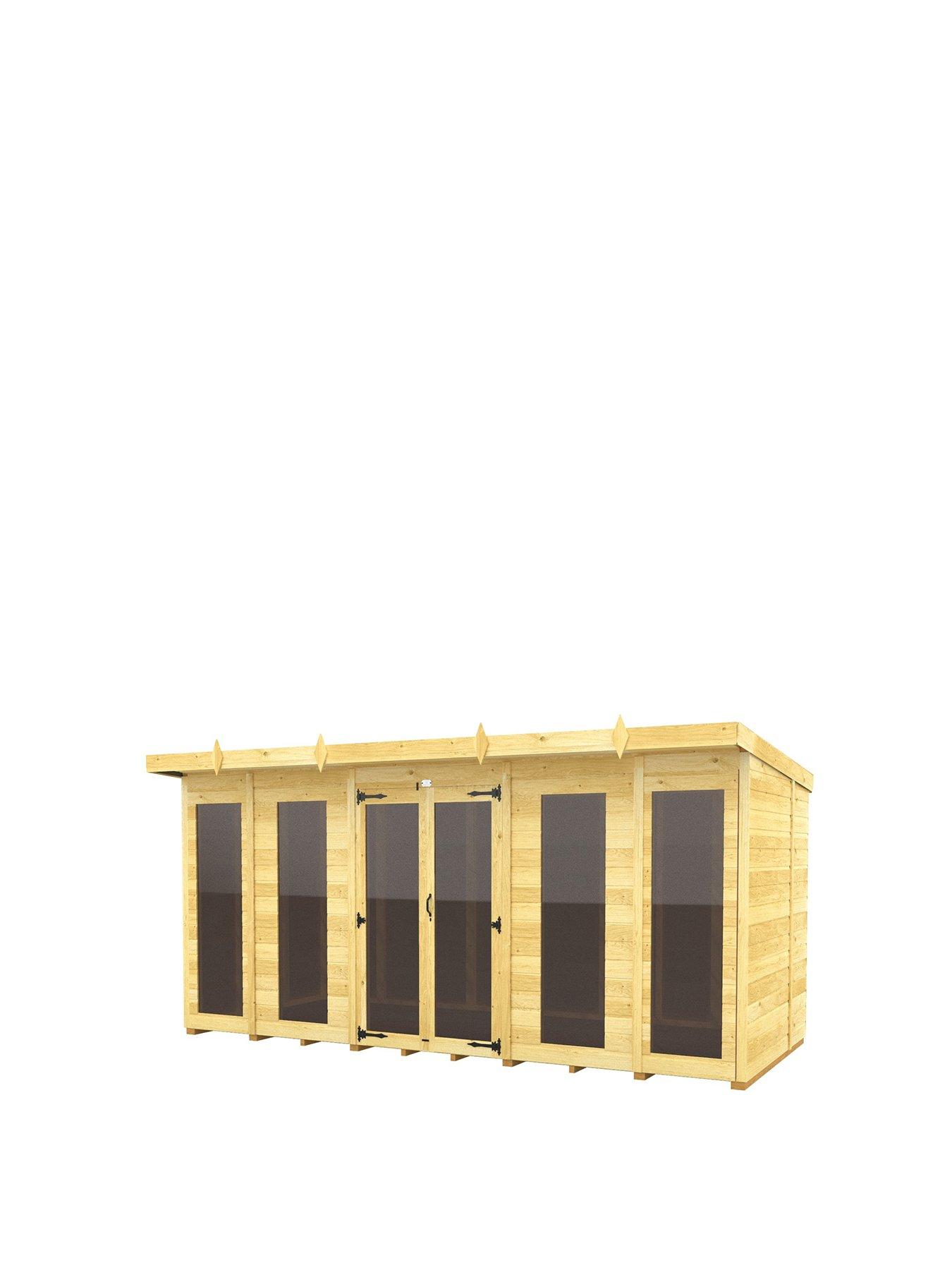 Image 2 of 7 of DIY Sheds 14 x 8 Pent Summer House (Full Height Window)