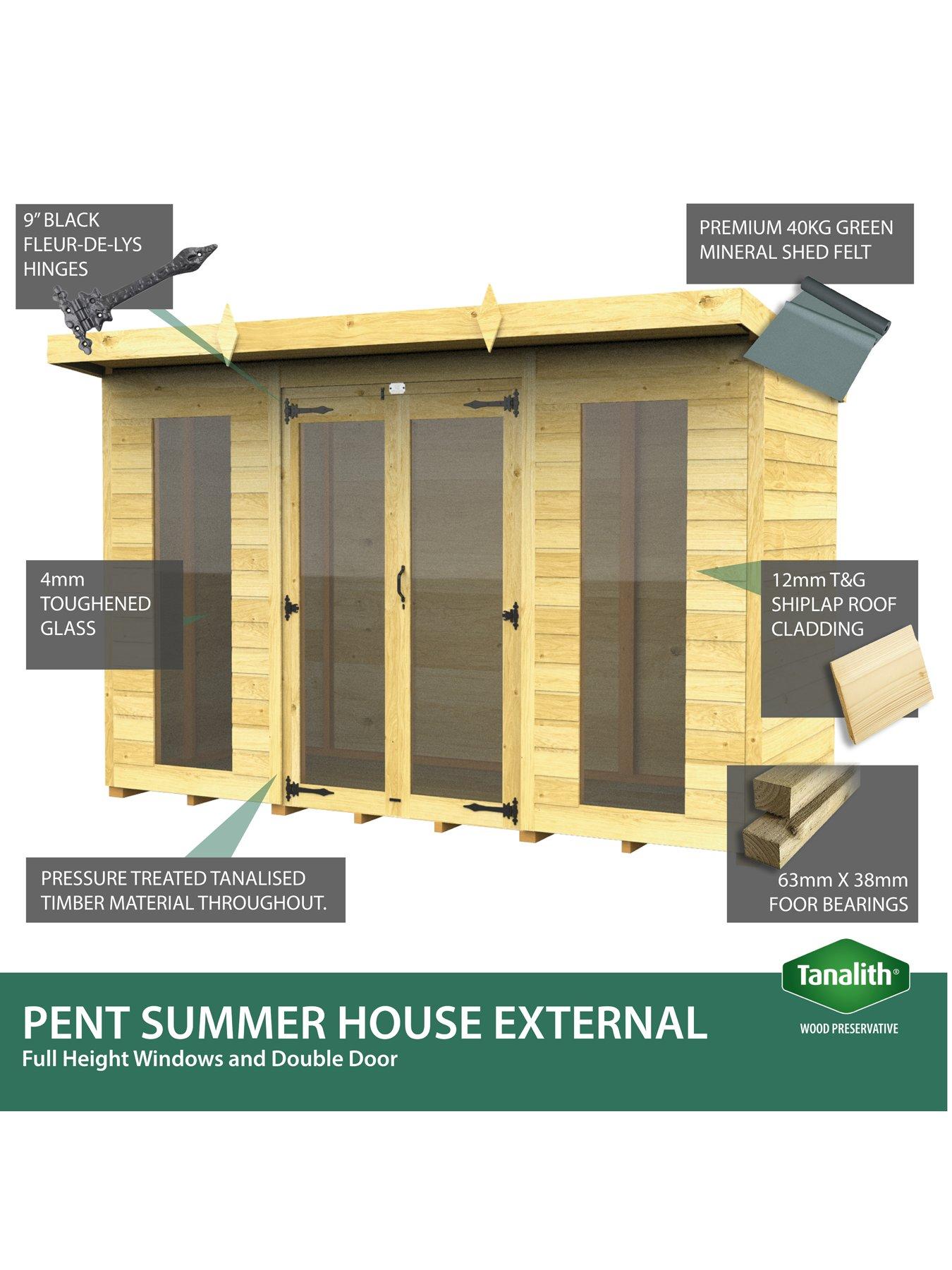 Image 3 of 7 of DIY Sheds 14 x 8 Pent Summer House (Full Height Window)