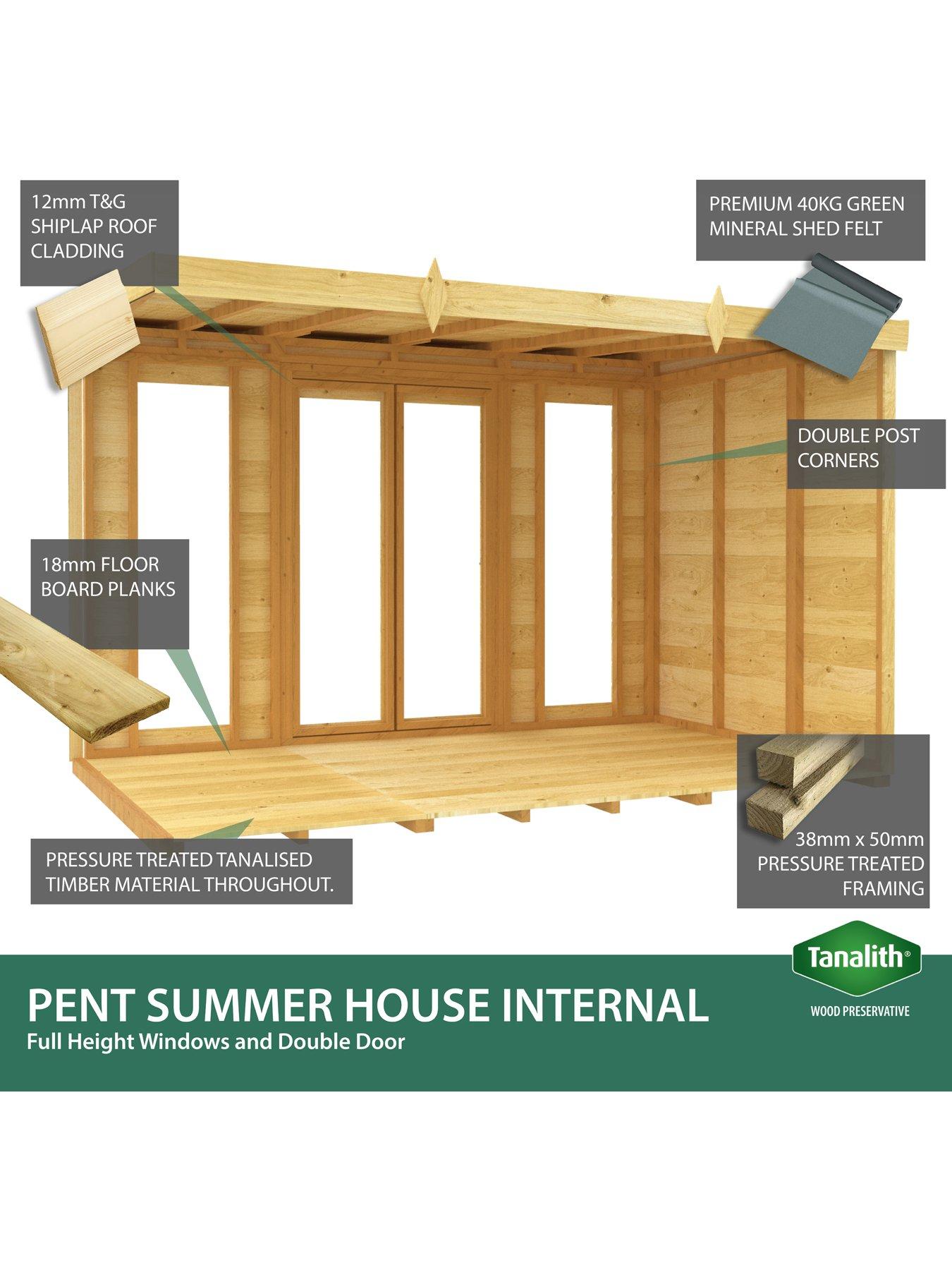 Image 4 of 7 of DIY Sheds 14 x 8 Pent Summer House (Full Height Window)