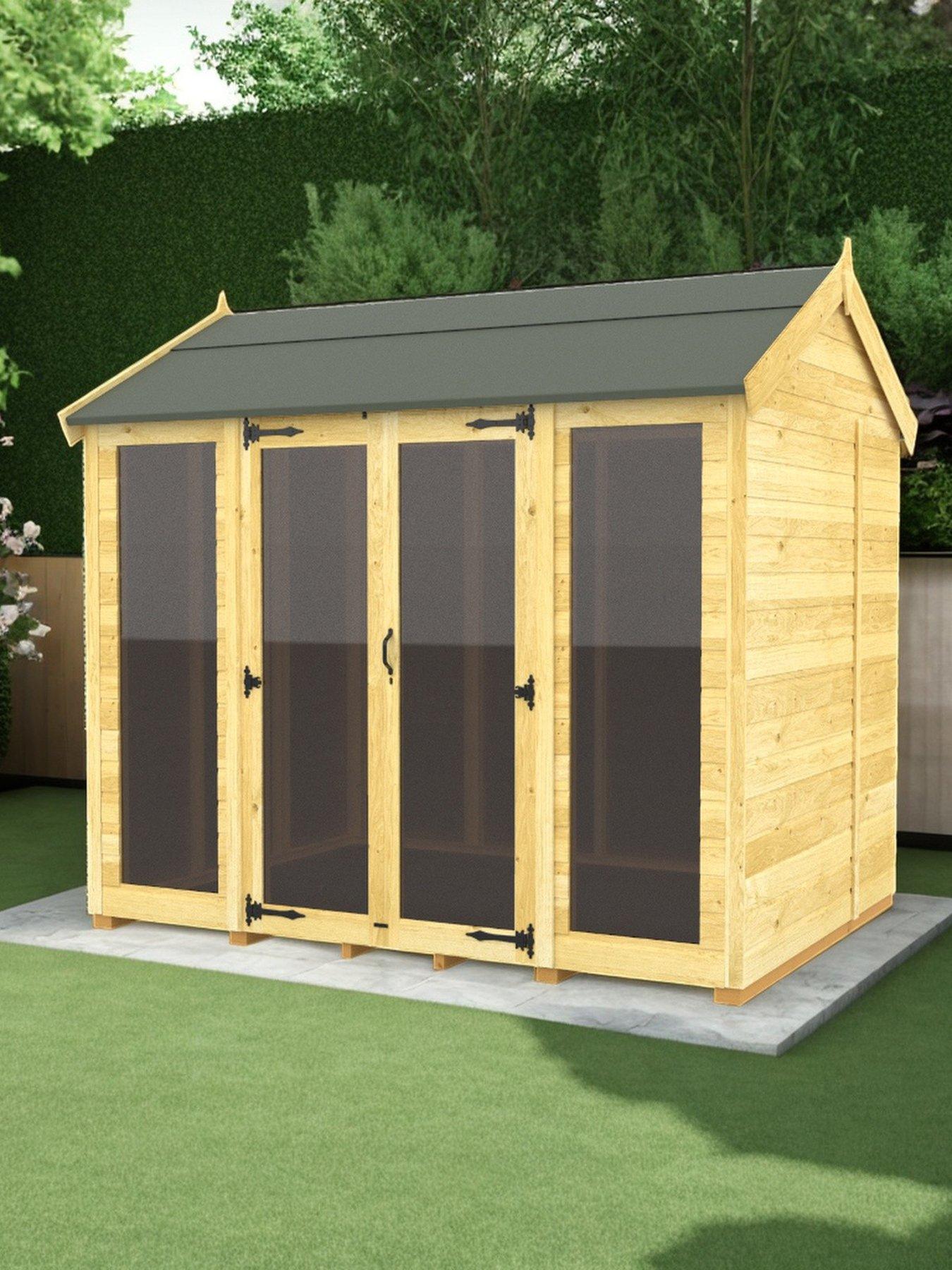 undefined 8 x 6 Apex Summer House (Full Height Window)
