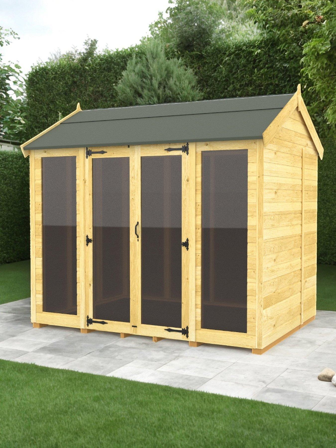 DIY Sheds 8 x 8 Apex Summer House (Full Height Window)
