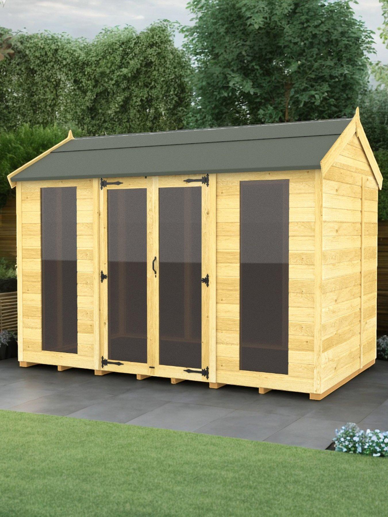 DIY Sheds 10 x 8 Apex Summer House (Full Height Window)