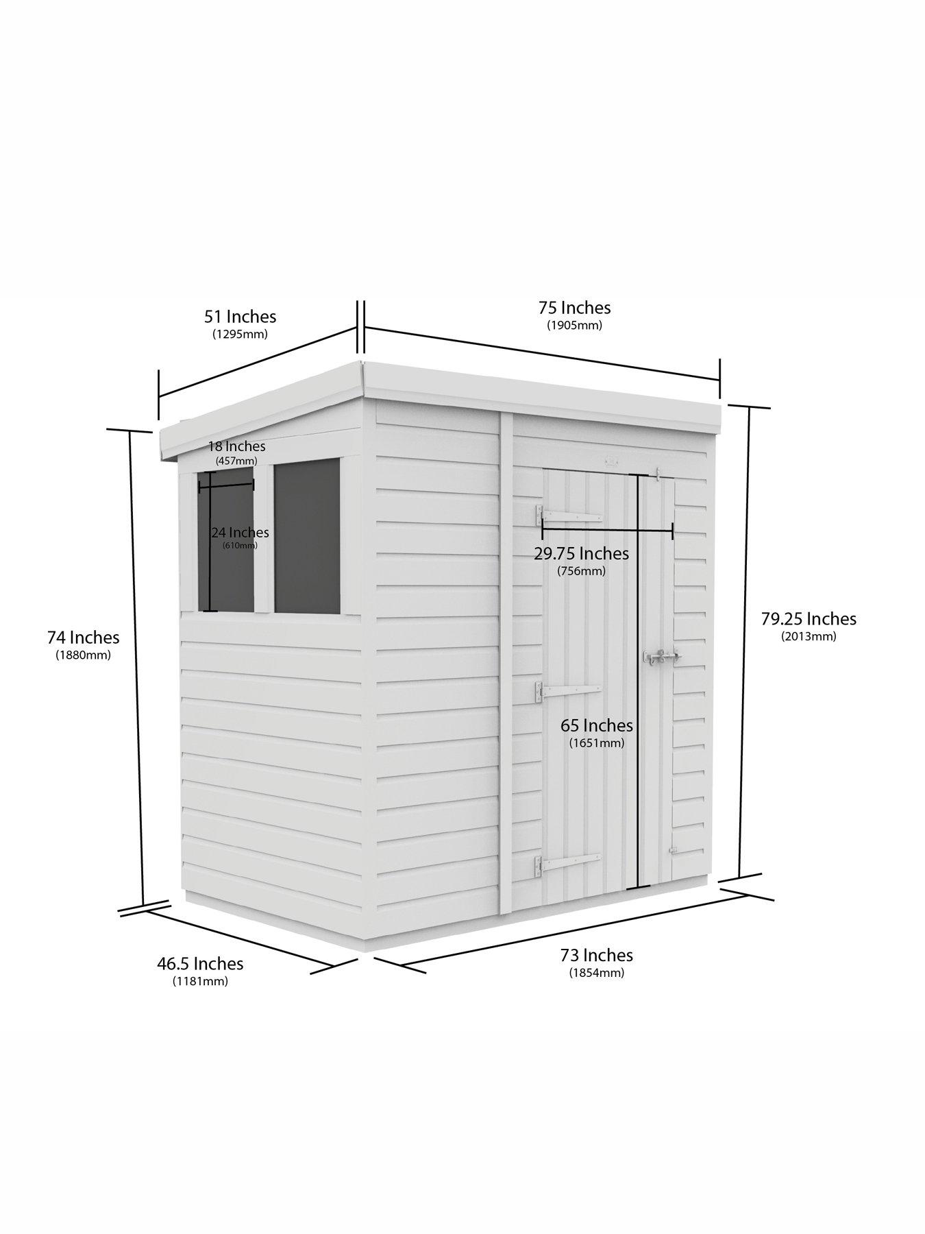 Image 3 of 7 of DIY Sheds 6 x 4 Security Pent Shed