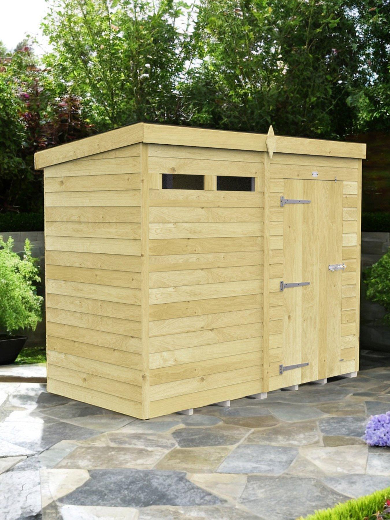 DIY Sheds 8 x 4 Security Pent Shed