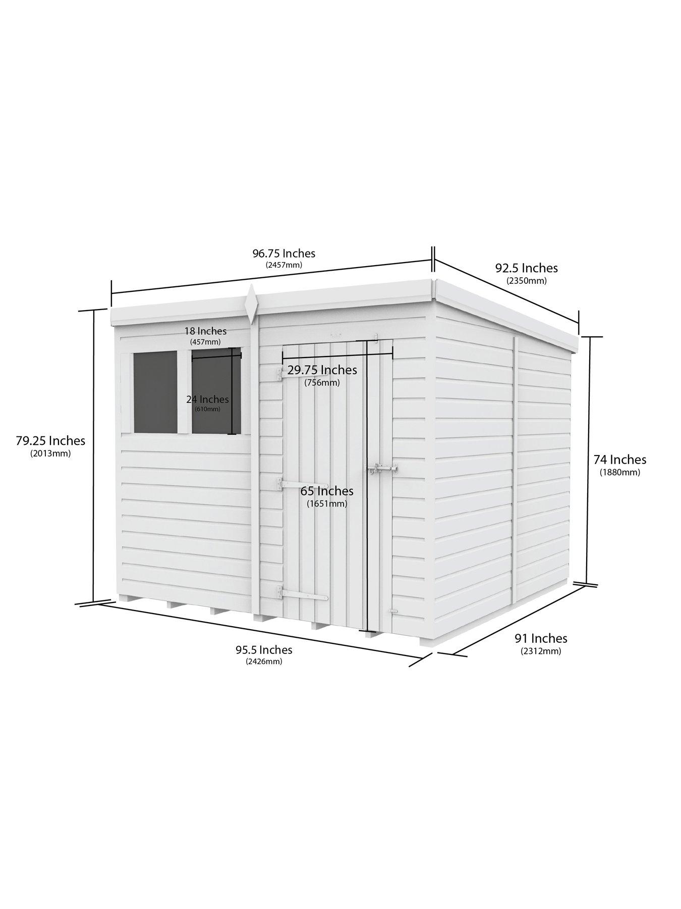 Image 3 of 7 of DIY Sheds 8 x 8 Security Pent Shed