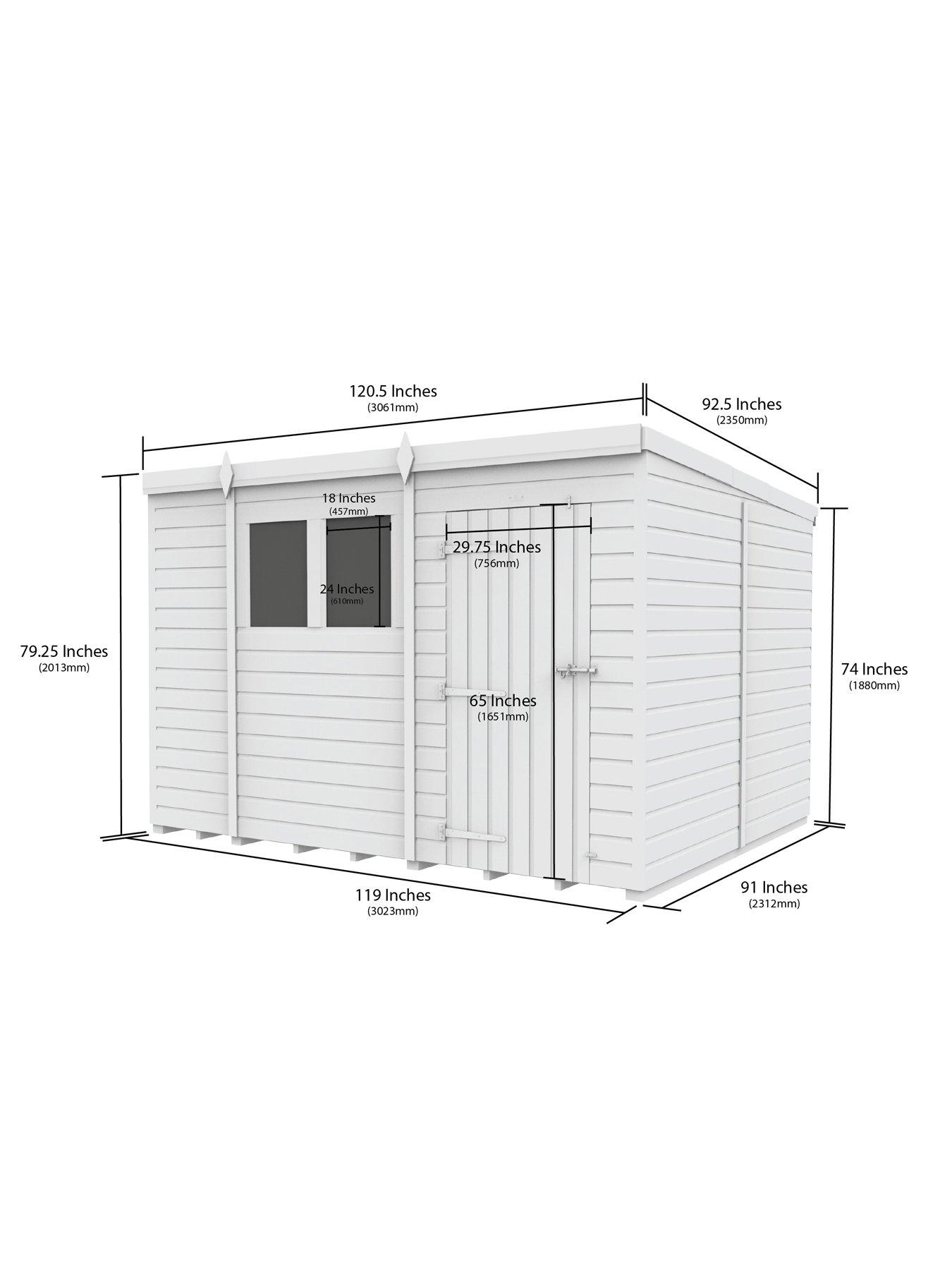 Image 3 of 7 of DIY Sheds 10 x 8 Security Pent Shed