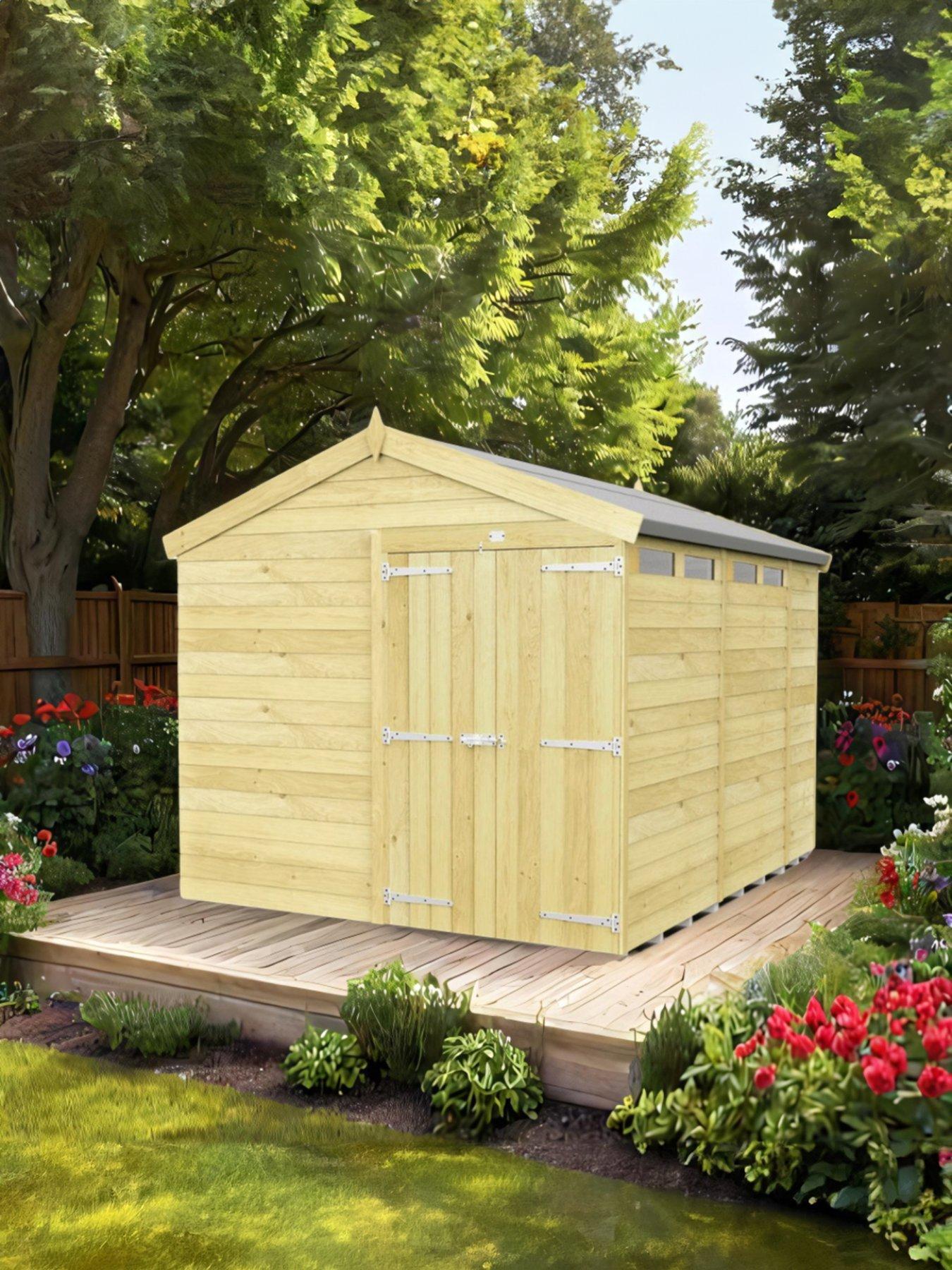 Garden Buildings | DIY Sheds | Apex Roof | 10ft x 8ft | Home & Garden ...