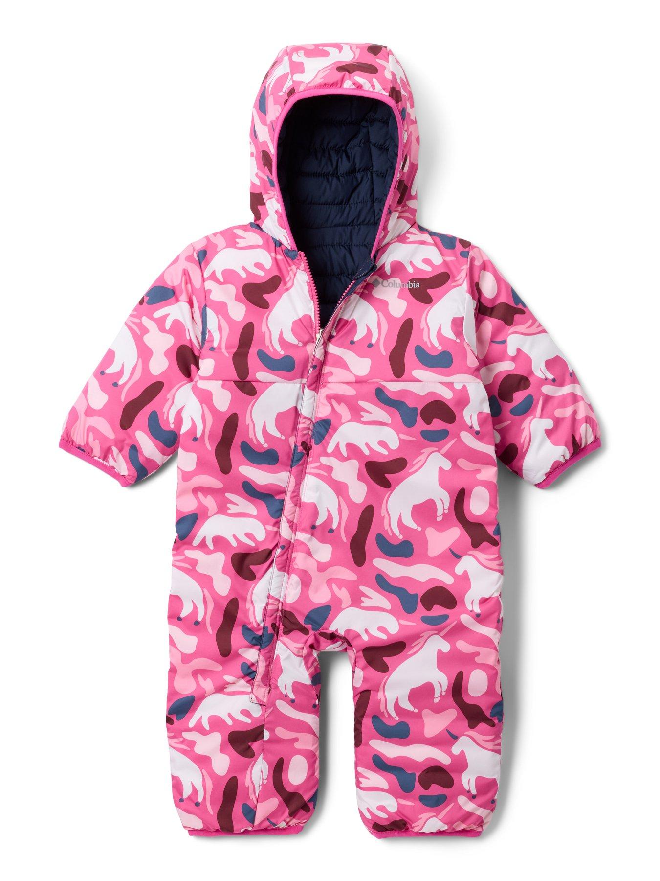 Image 3 of 4 of Columbia Youth Infant Powder Lite Ii Reversible Bunting All In One- Pink