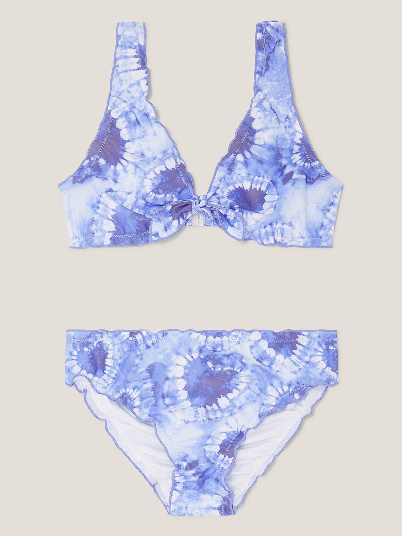 undefined Girls Storm Tie Dye Heart Swimsuit - Blue