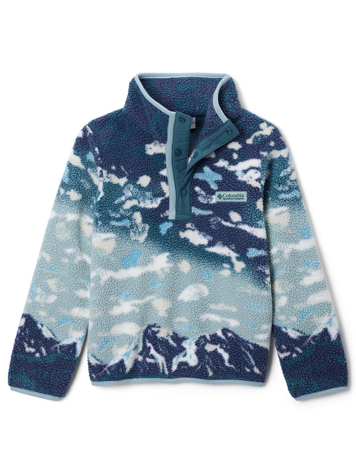 Columbia Youth Unisex Helvetia Ii Printed Half Snap Fleece - Blue