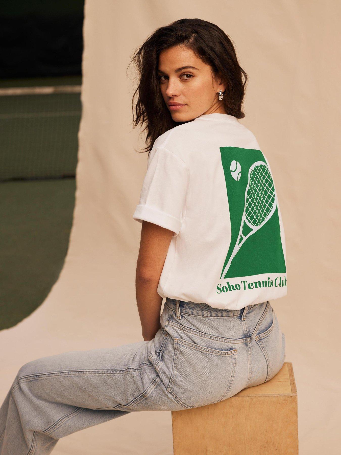 undefined Green Tennis Graphic T-Shirt