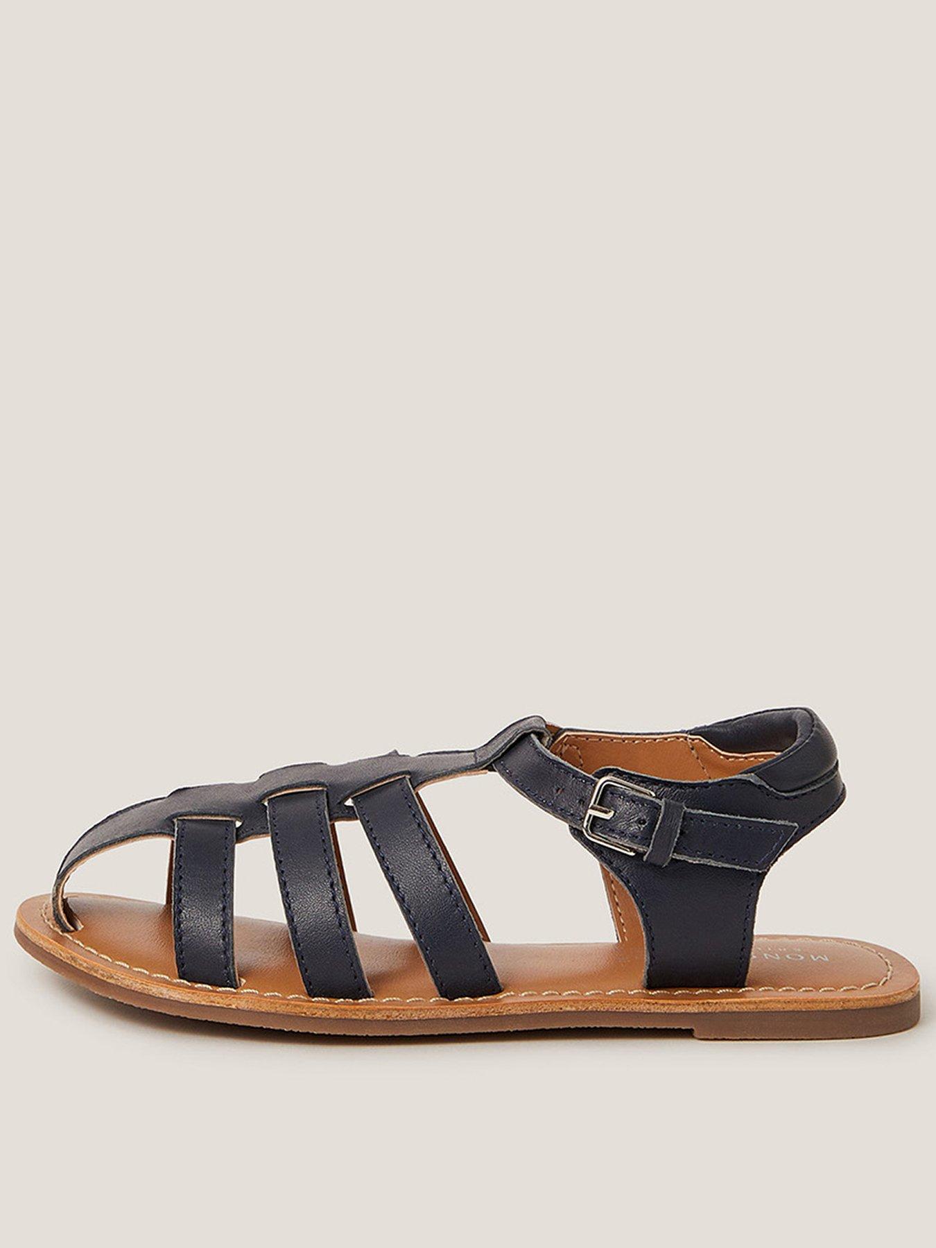 undefined Boys Leather Fisherman Sandals - Navy