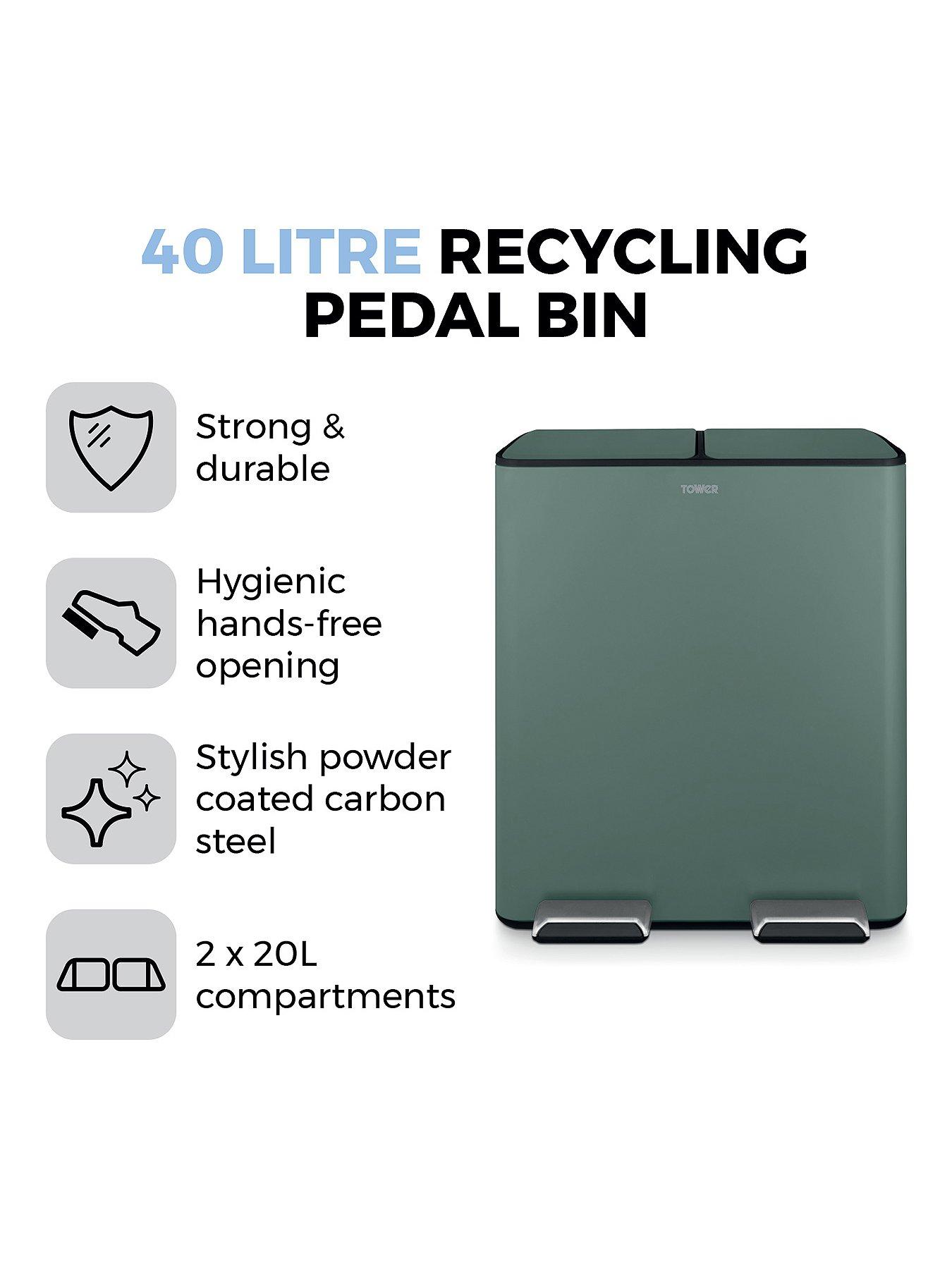 Image 2 of 6 of Tower 40l Recycling Pedal Bin