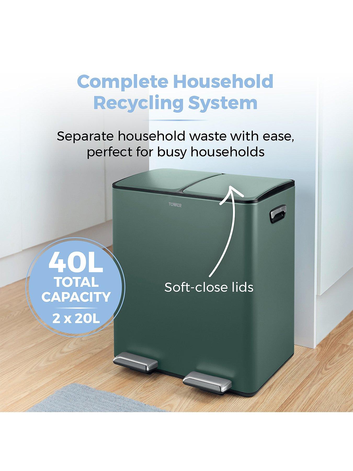 Image 3 of 6 of Tower 40l Recycling Pedal Bin