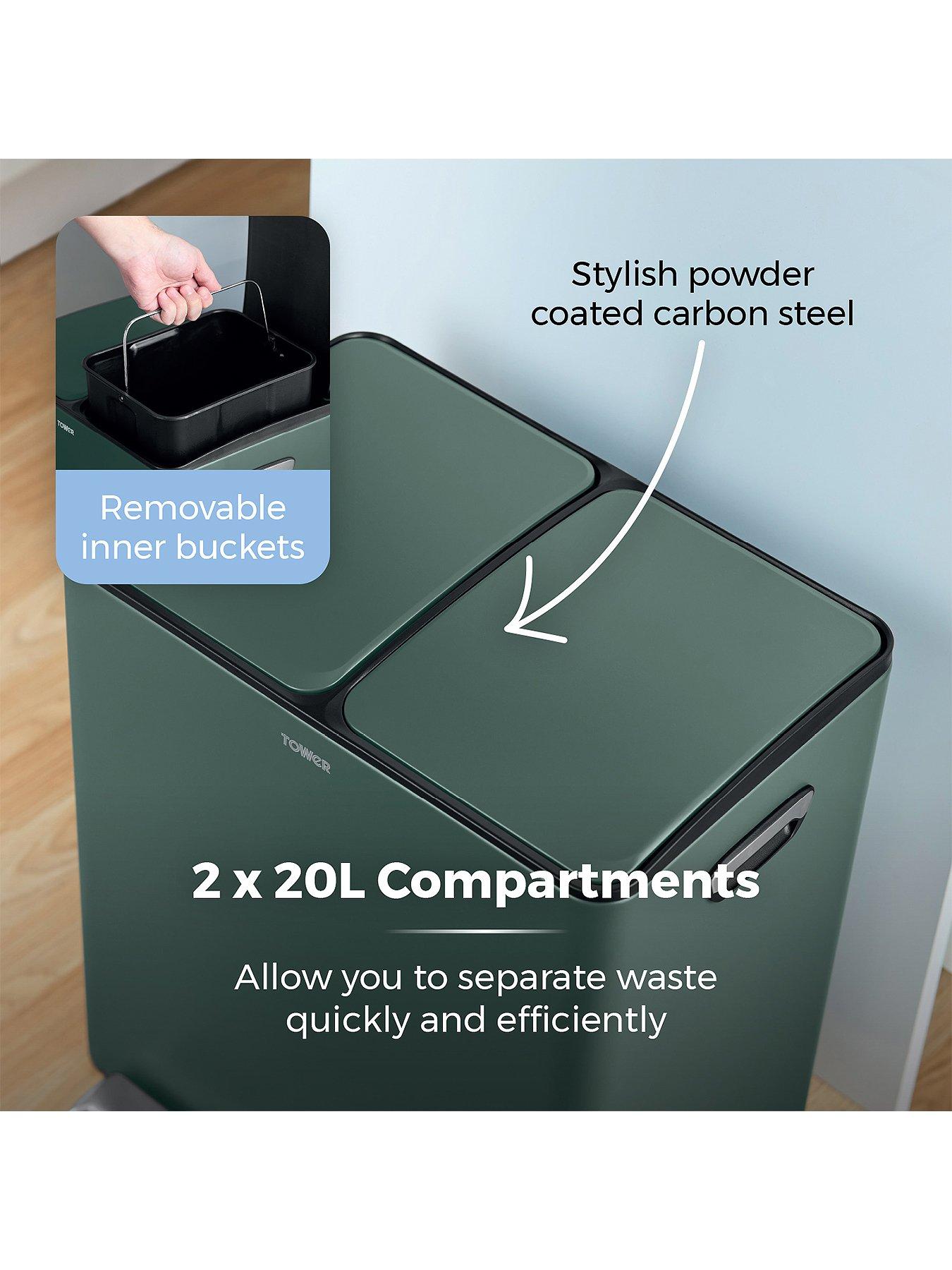 Image 5 of 6 of Tower 40l Recycling Pedal Bin