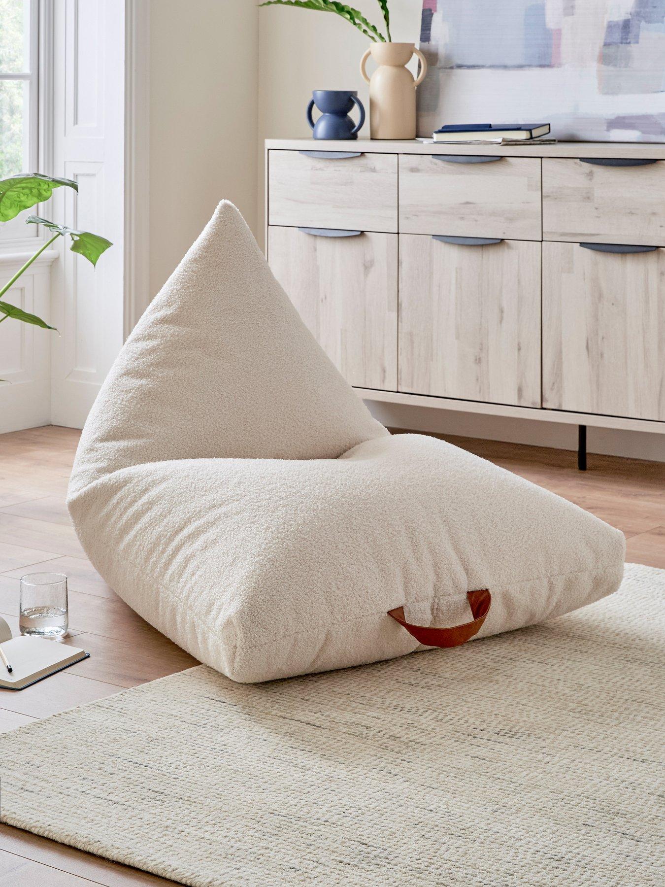 undefined Boucle Triangle Beanbag- Cream