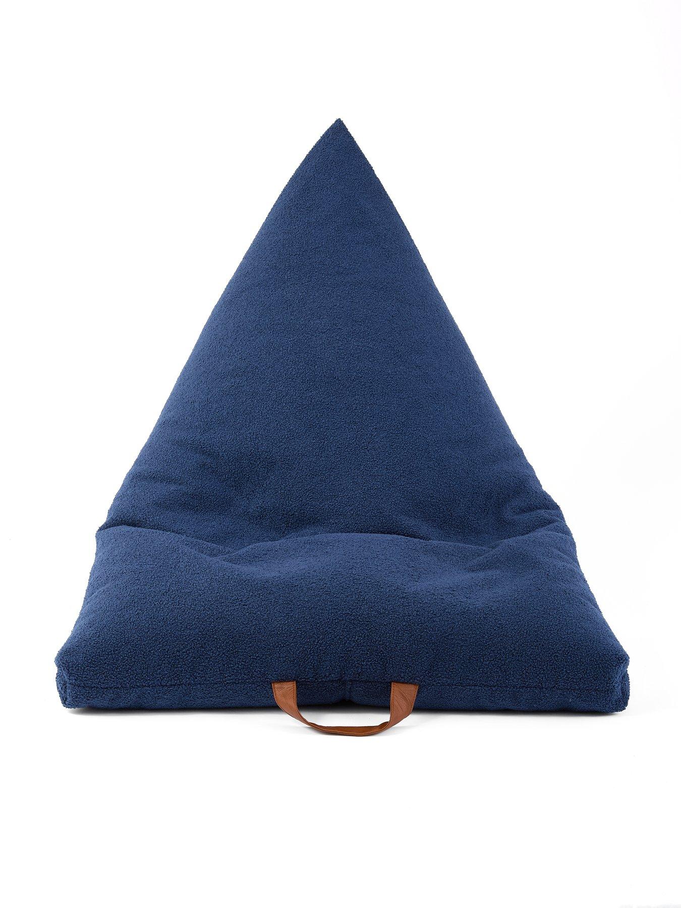 Image 3 of 4 of KAIKOO Boucle Triangle Beanbag- Blue