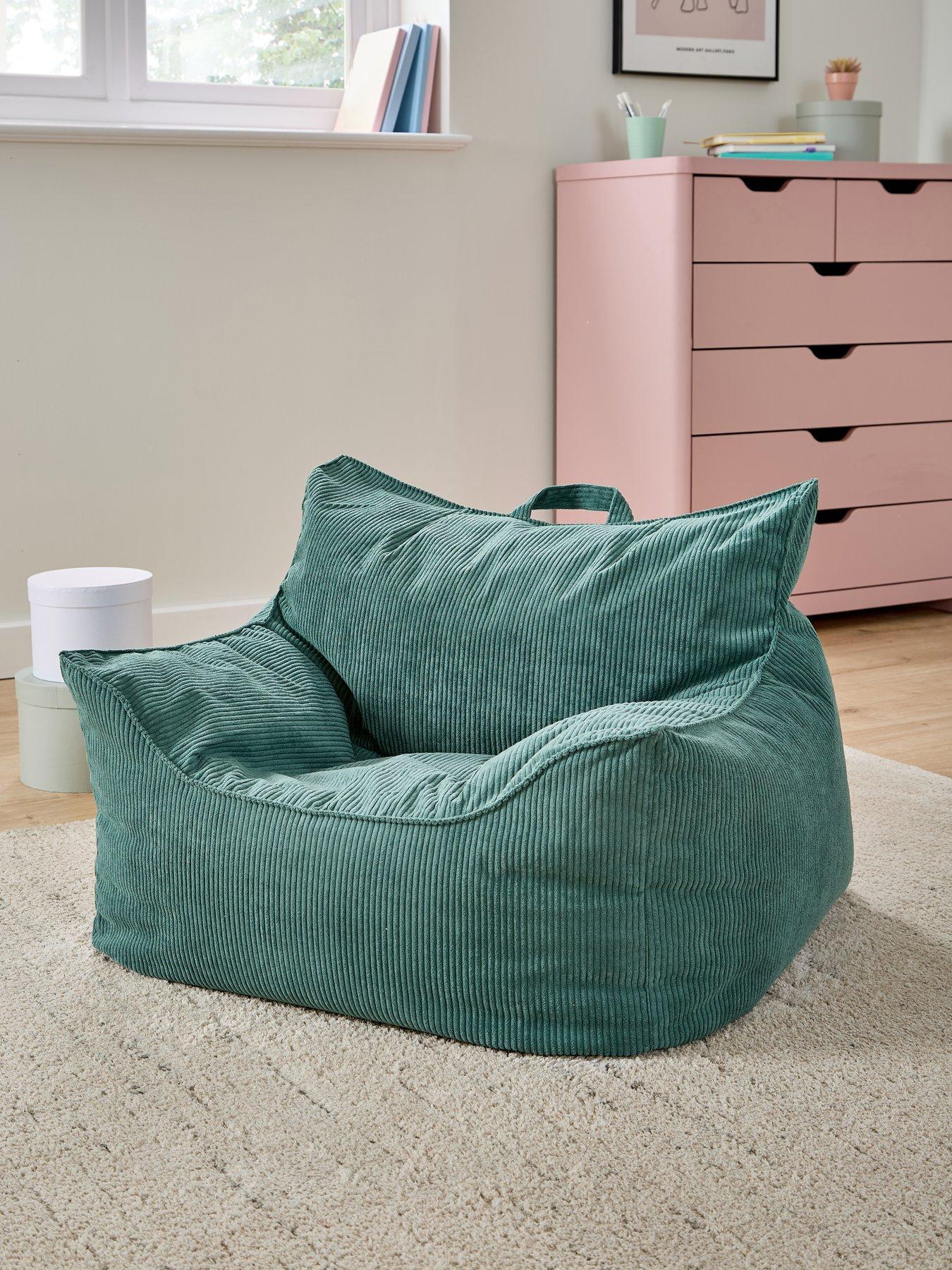 KAIKOO Wing Cord Beanbag Chair- Green