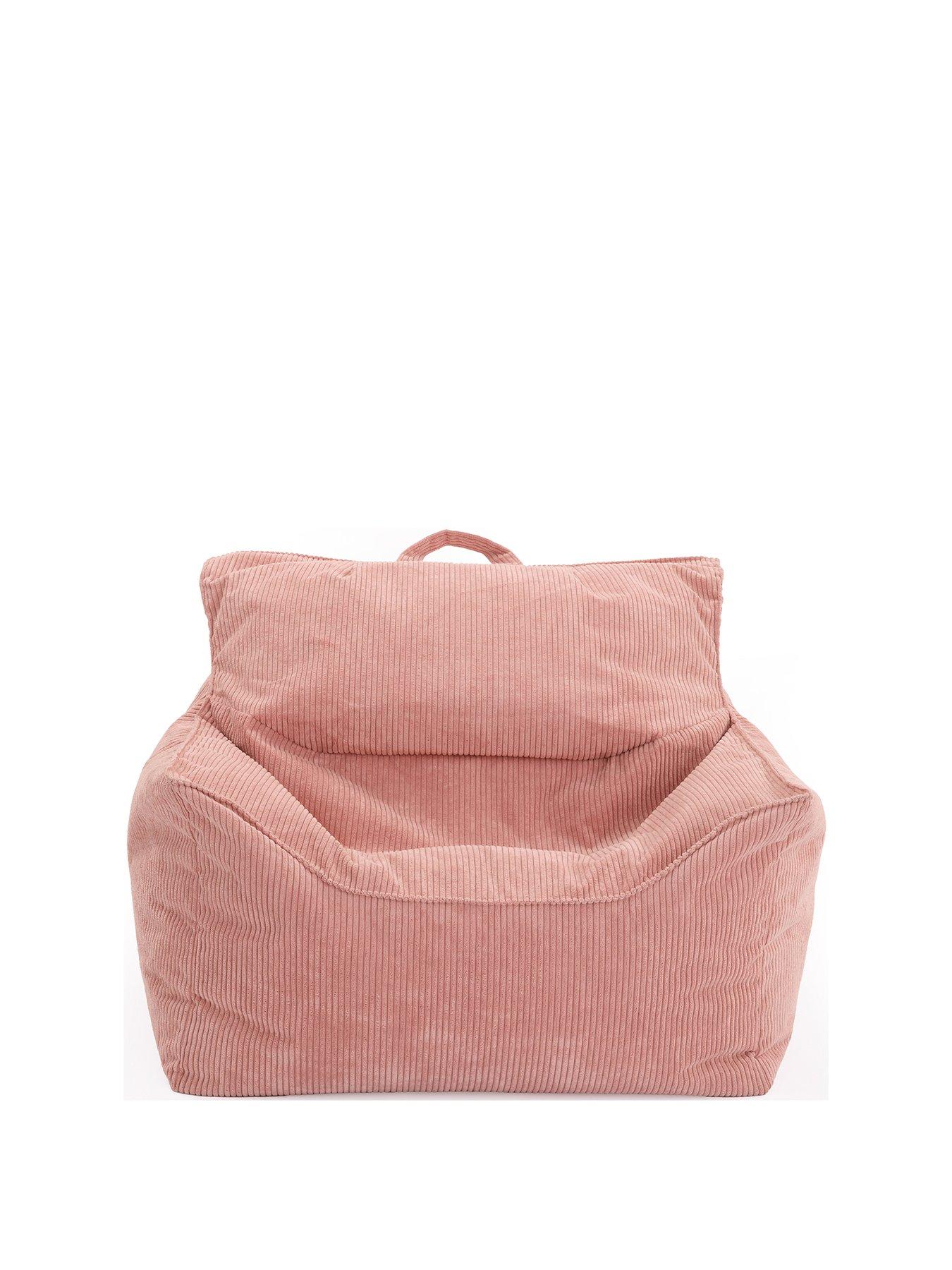 Image 2 of 6 of KAIKOO Wing Cord Beanbag Chair- Pink