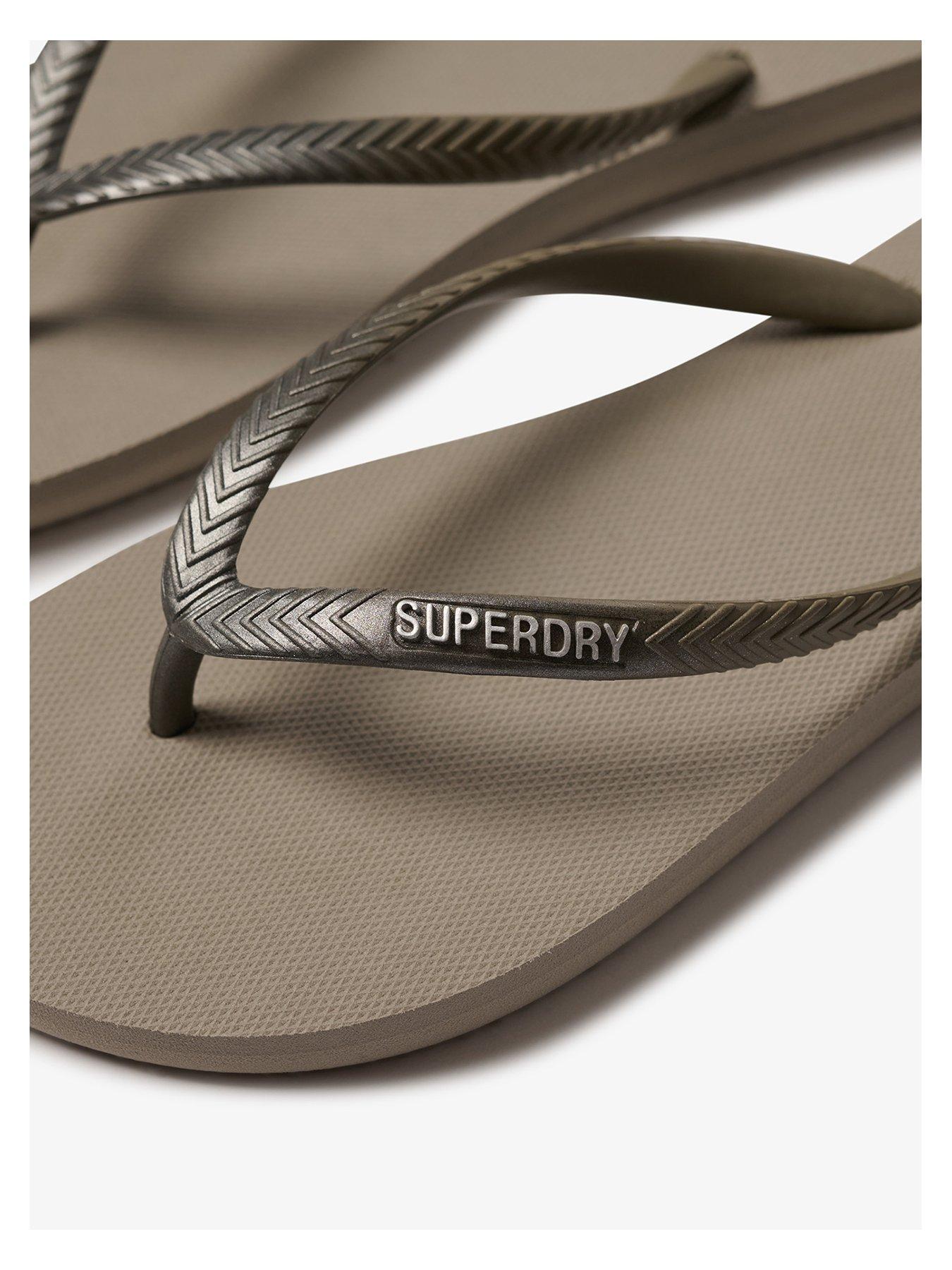 Image 5 of 7 of Superdry Metallic Flip Flops - Beige