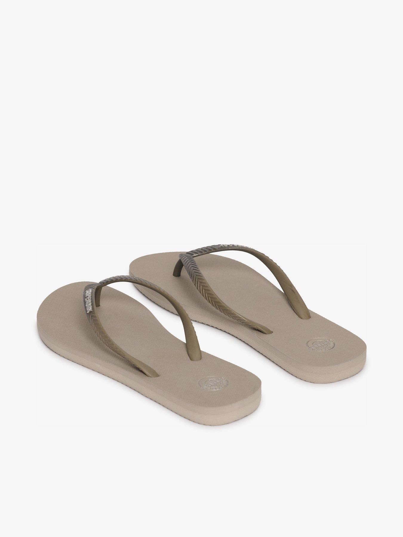 Image 6 of 7 of Superdry Metallic Flip Flops - Beige