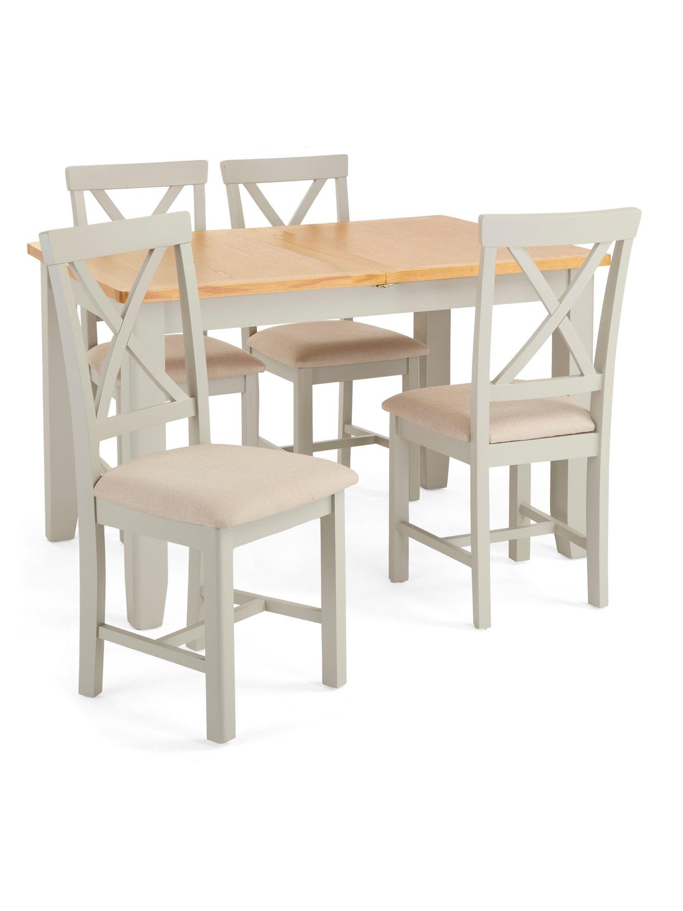 undefined Malone 1.2m - 1.6m Extending Dining Table & 4 Malone Dining Chairs