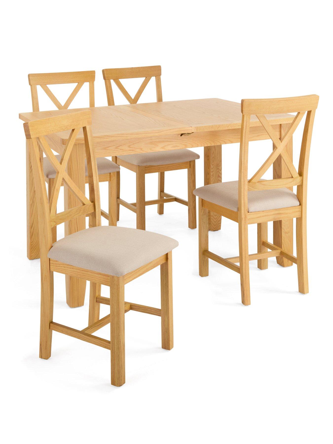 undefined Ashwin 1.2m - 1.6m Extending Dining Table & 4 Ashwin Chairs