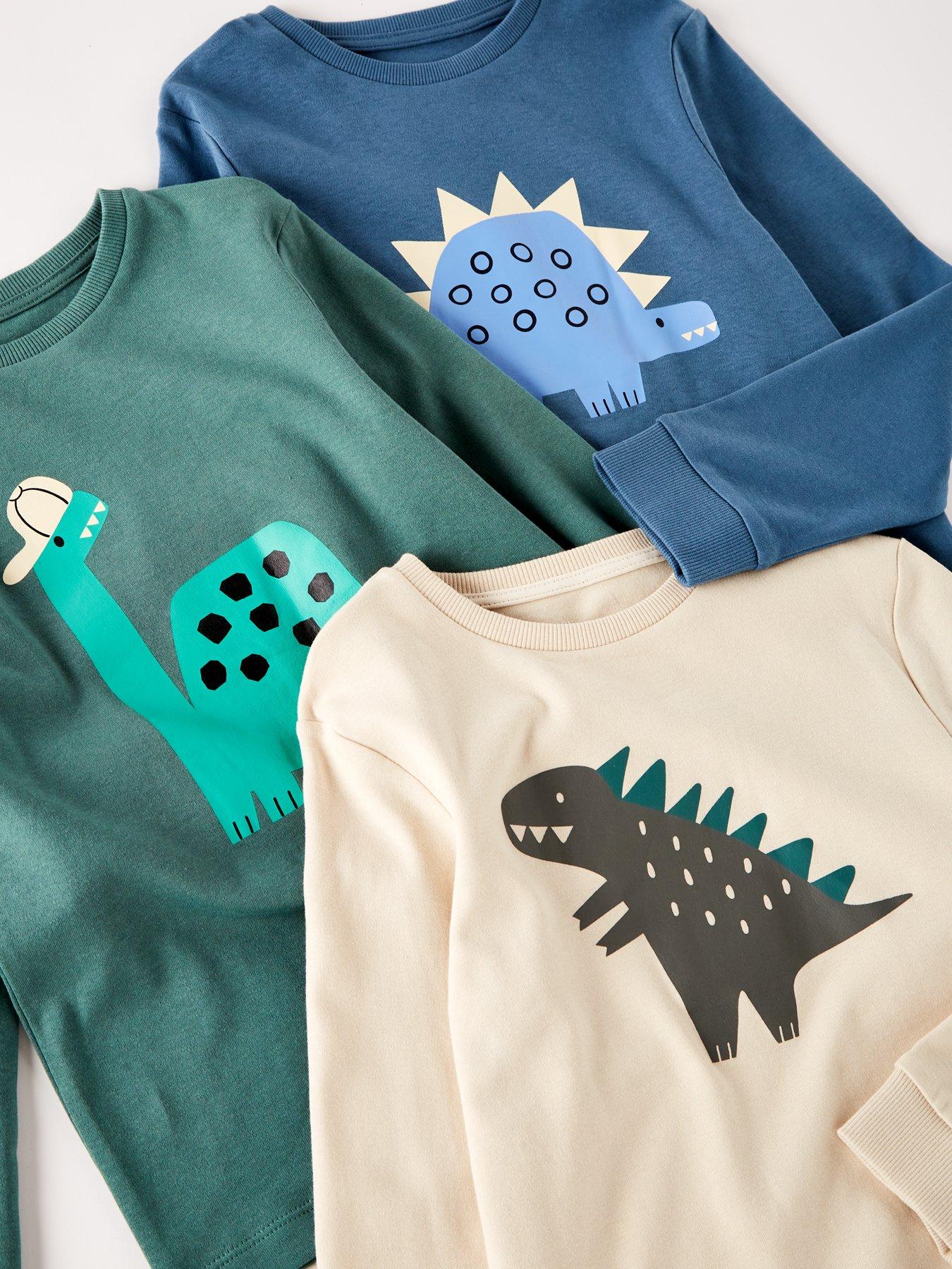 Image 5 of 5 of The Very Collection Boys 3 Pack Dino Pyjama Set - Multi