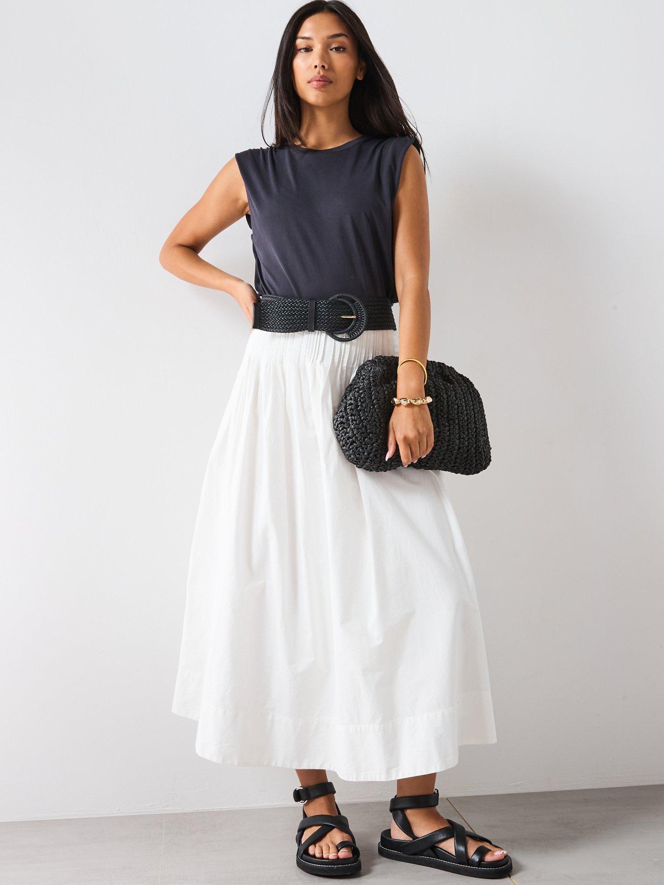 Image 3 of 6 of Mango Flowy T Shirt With Gathered Shoulders - Dark Grey