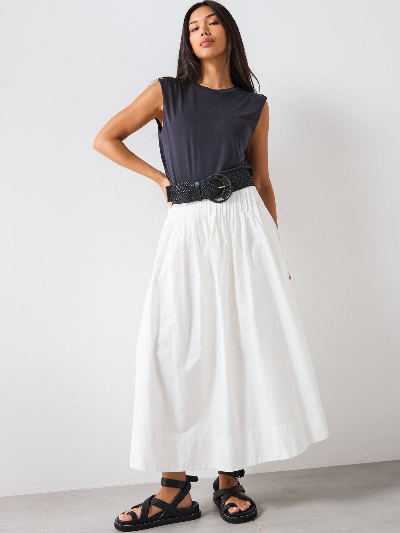Image 5 of 6 of Mango Flowy T Shirt With Gathered Shoulders - Dark Grey