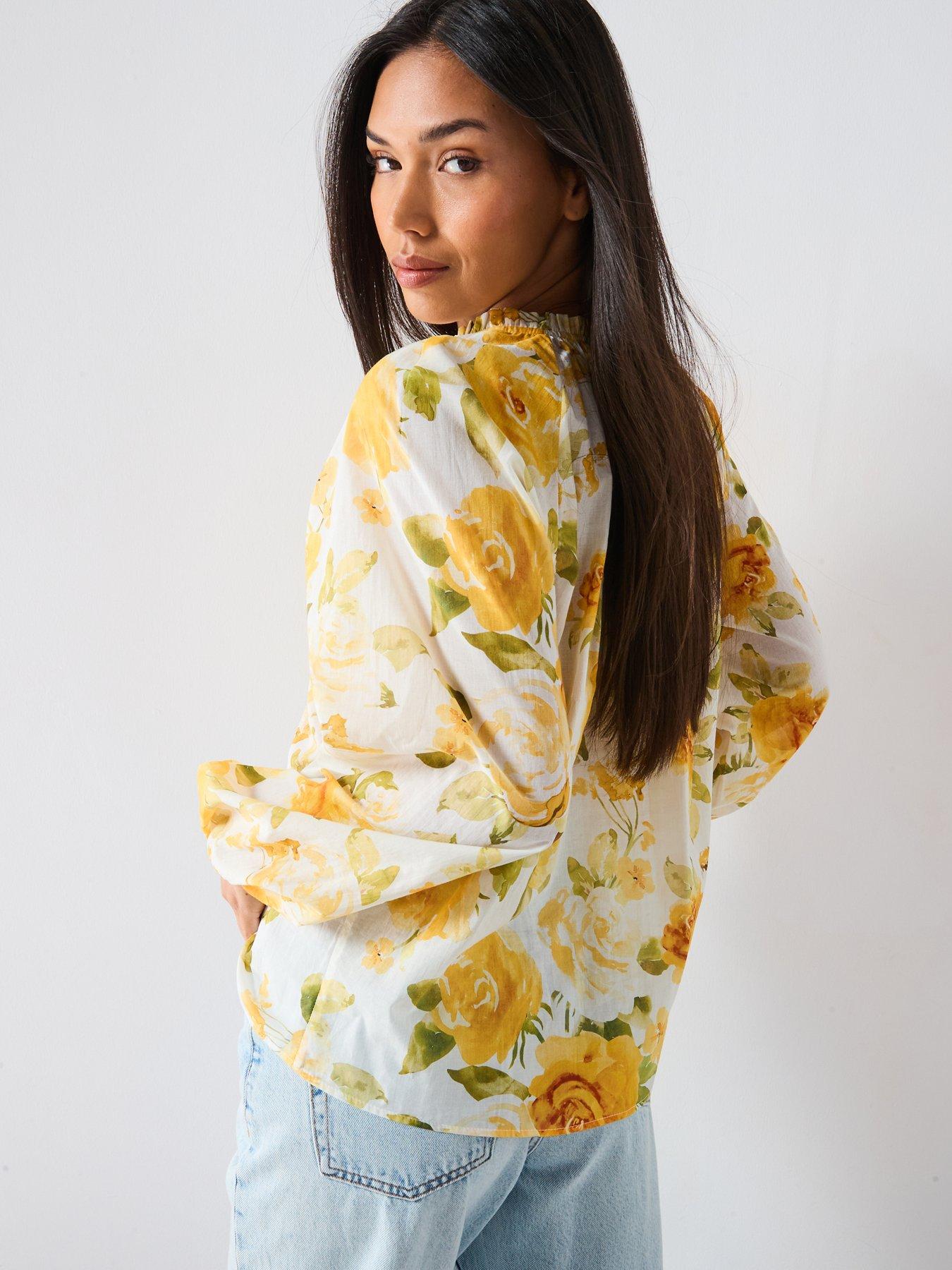 Image 2 of 6 of Mango Floral Blouse - Yellow